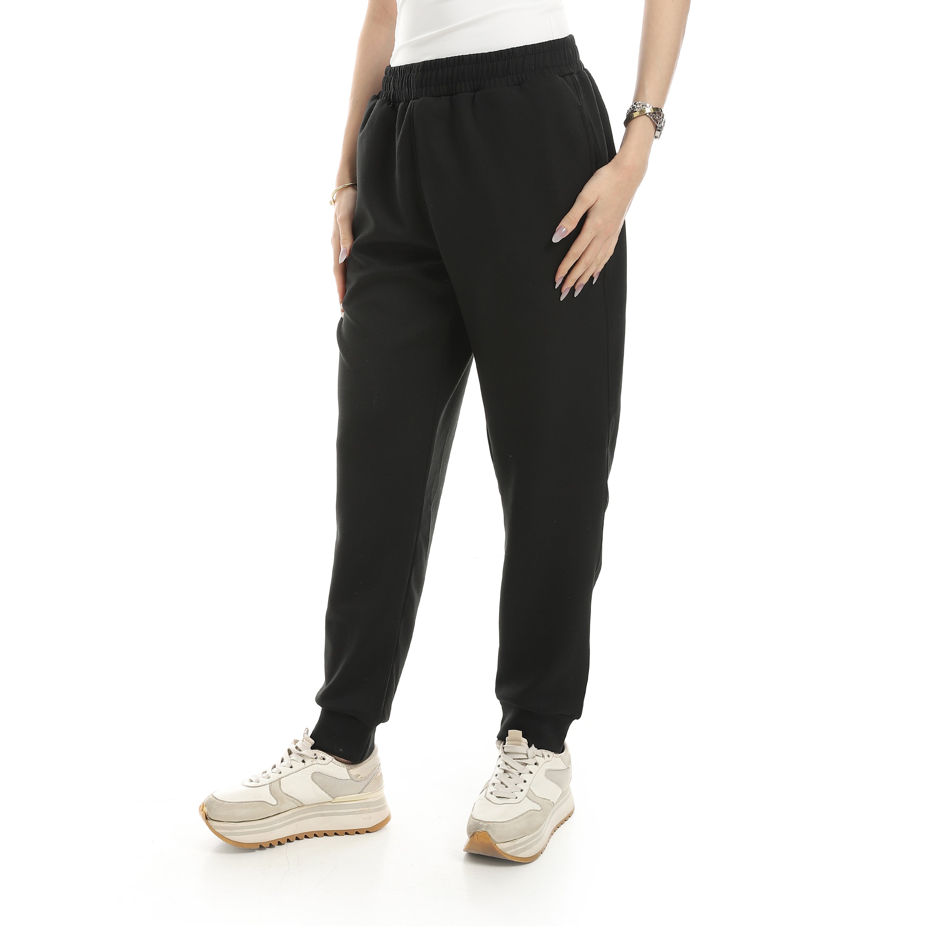 COMFY BASIC OVERSIZED PANTS - BLACK