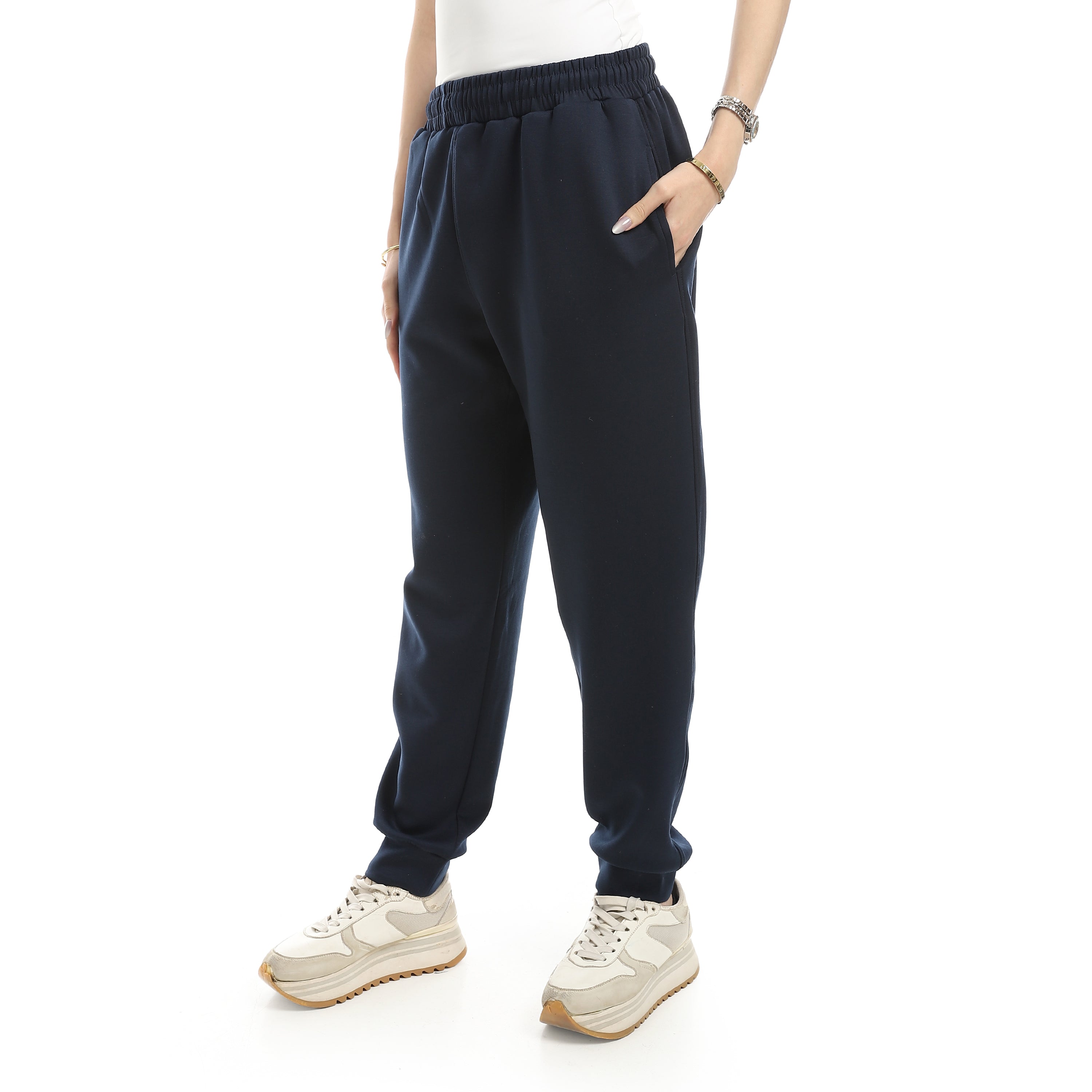 COMFY BASIC OVERSIZED PANTS - D.BLUE