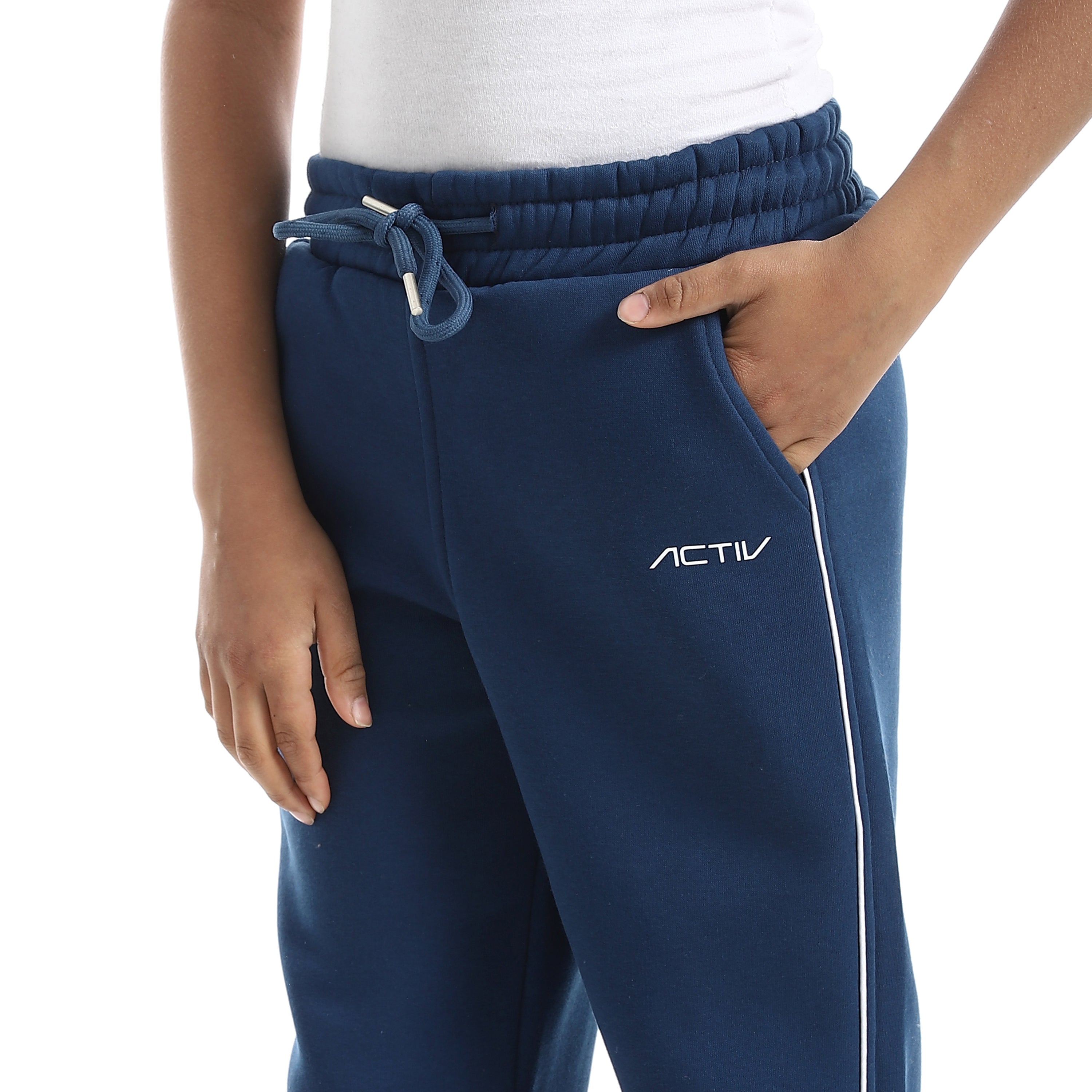 SIDE PIPING WIDE LEG PANTS - PETROL