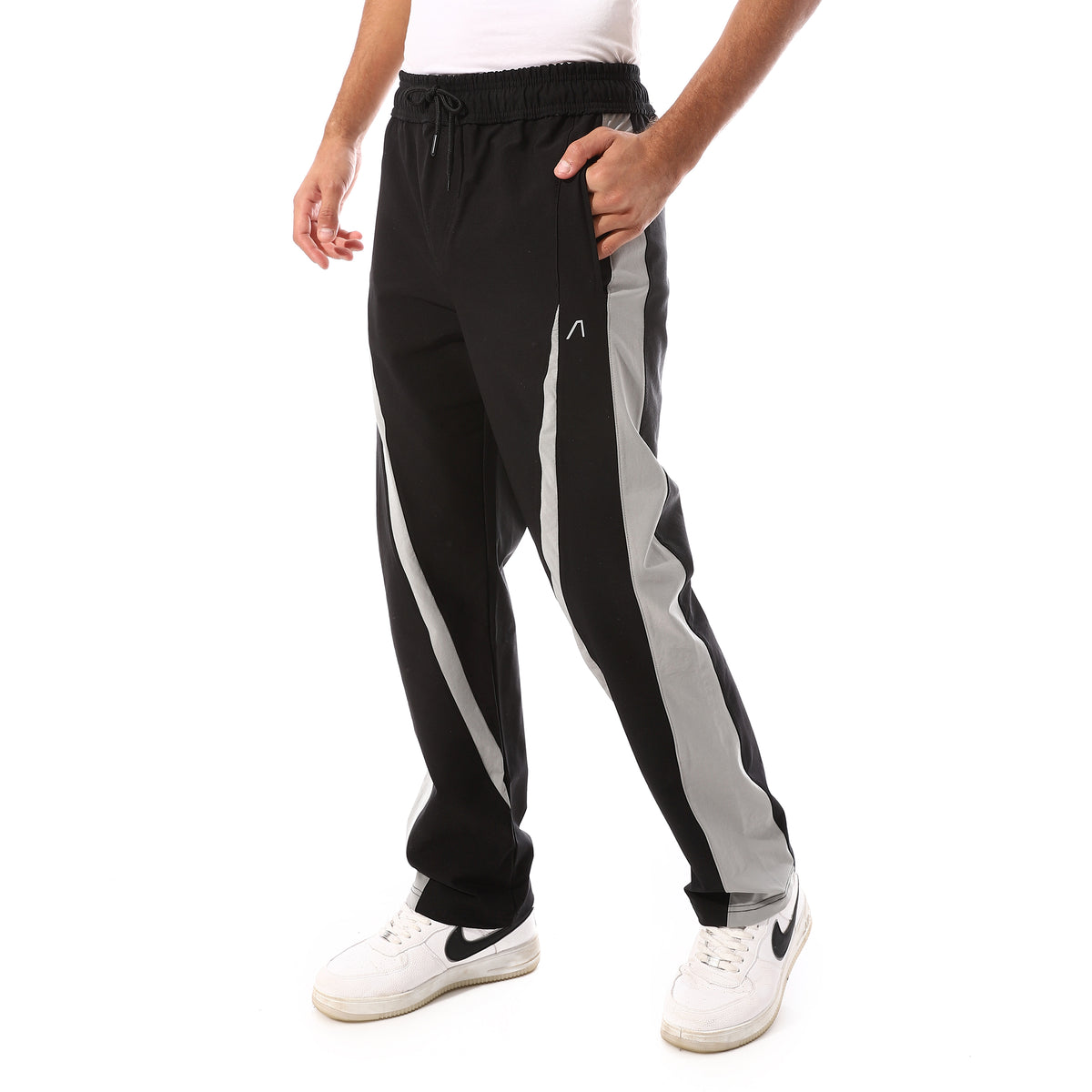 ACTIV MEN'S TRACK PANTS - BLK & GRY