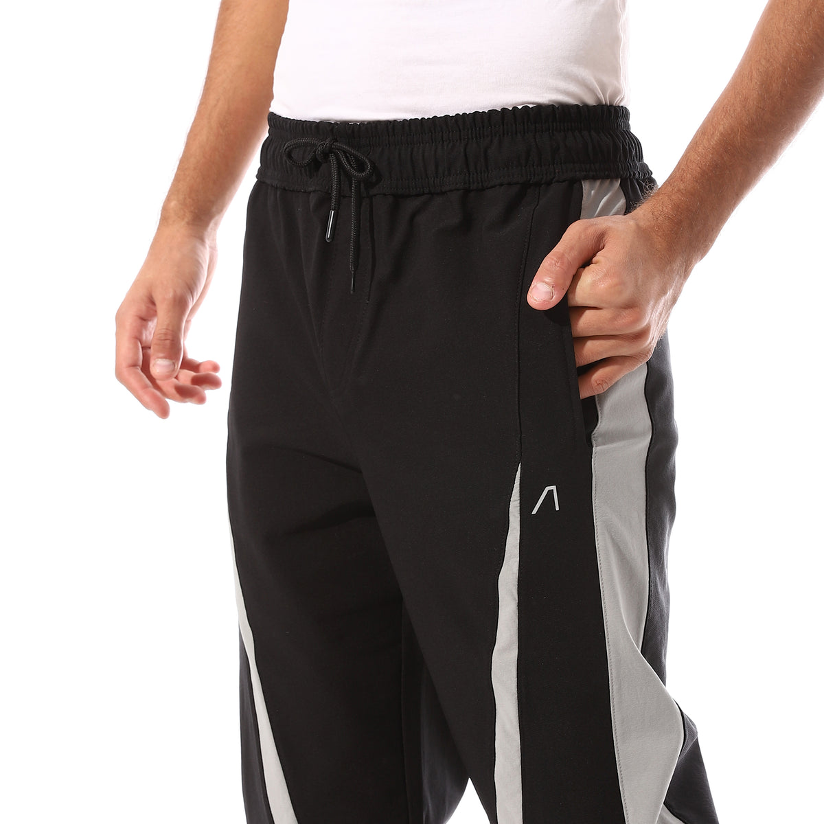 ACTIV MEN'S TRACK PANTS - BLK & GRY
