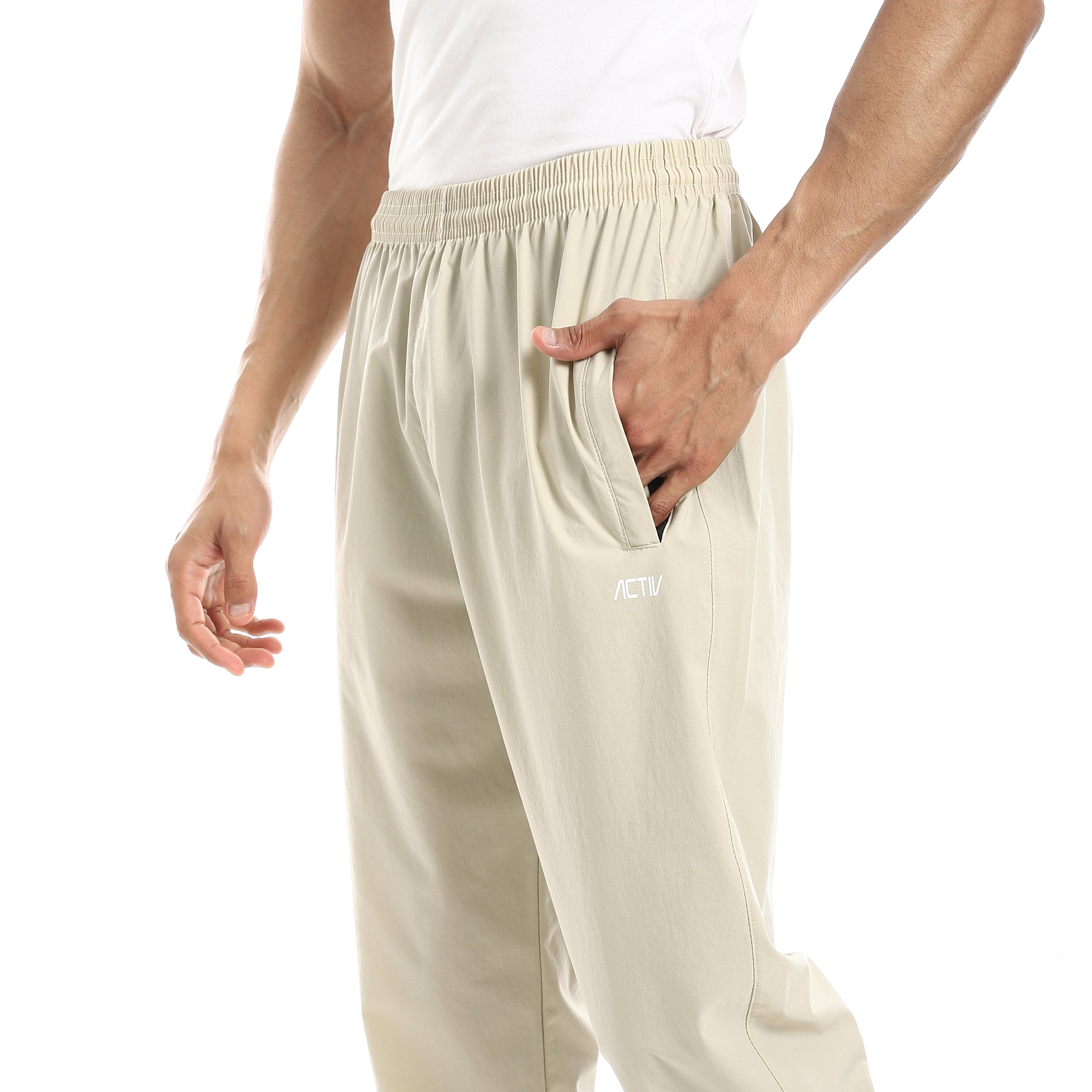 بنطلون اكتف رجالي رياضي - بيج