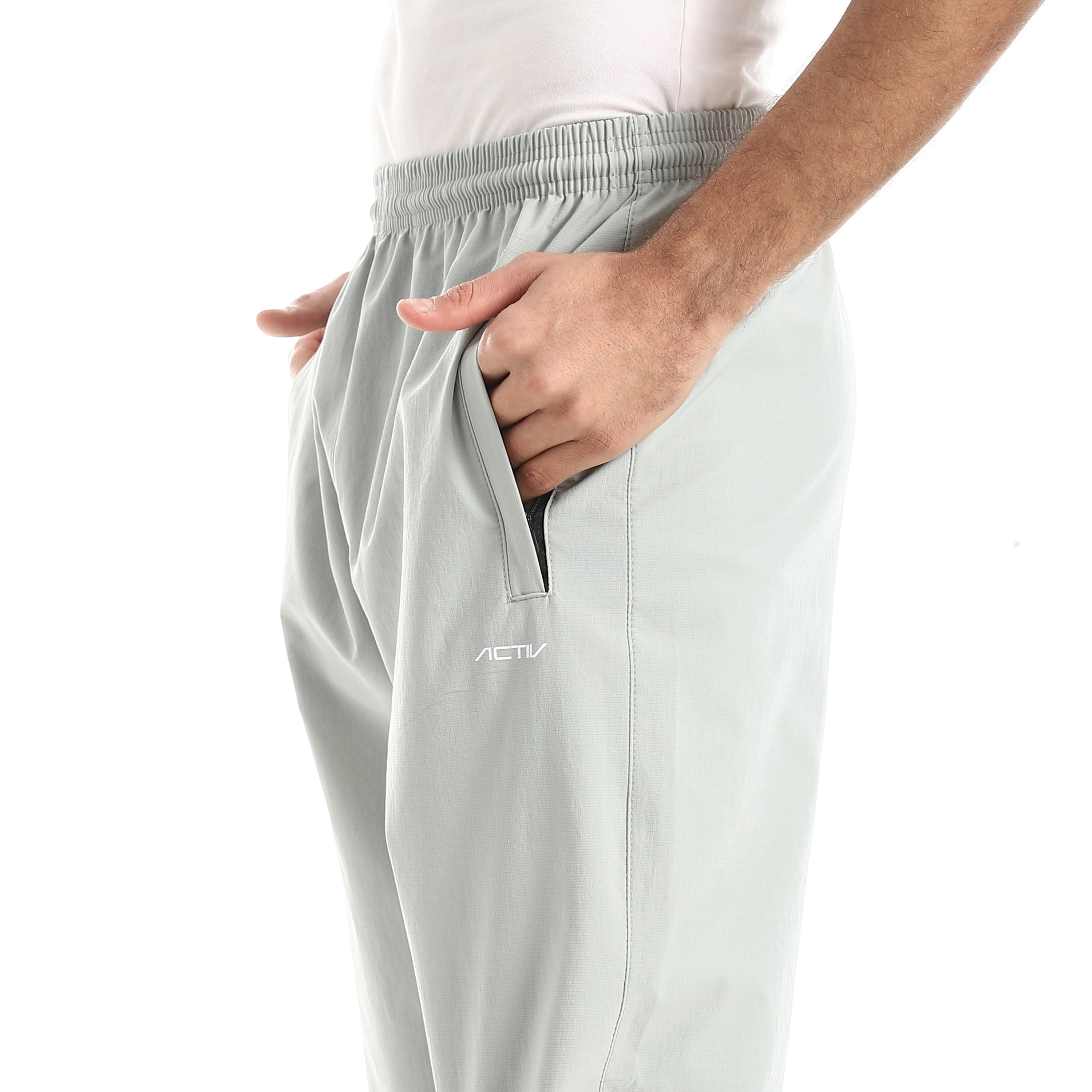 بنطلون اكتف رجالي رياضي - رمادي فاتح