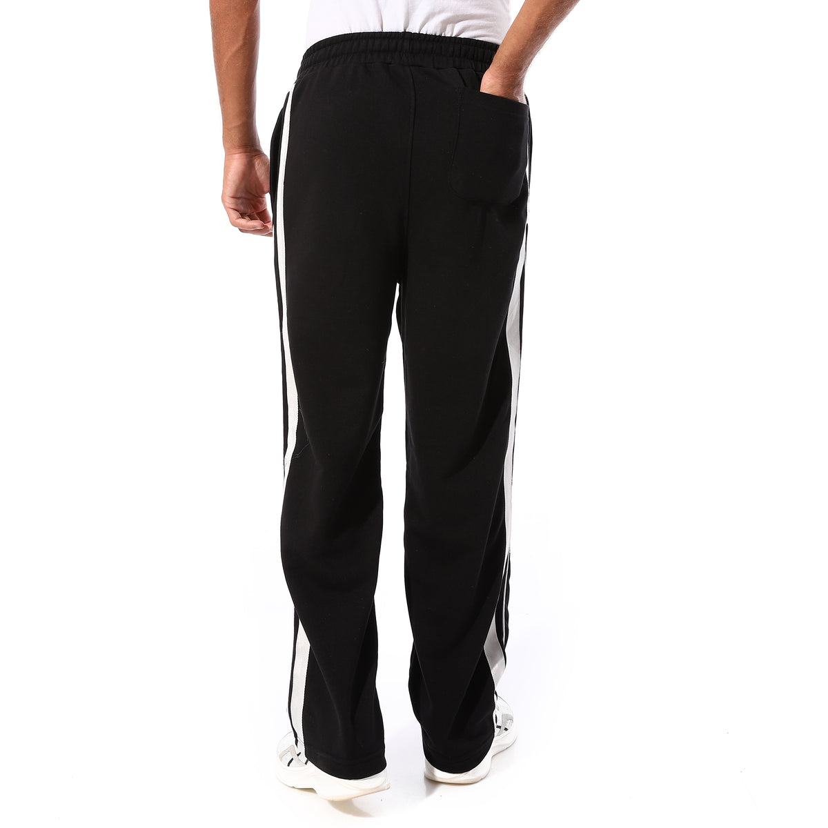 ACTIV SIDE LINES TRACK PANTS - BLACK