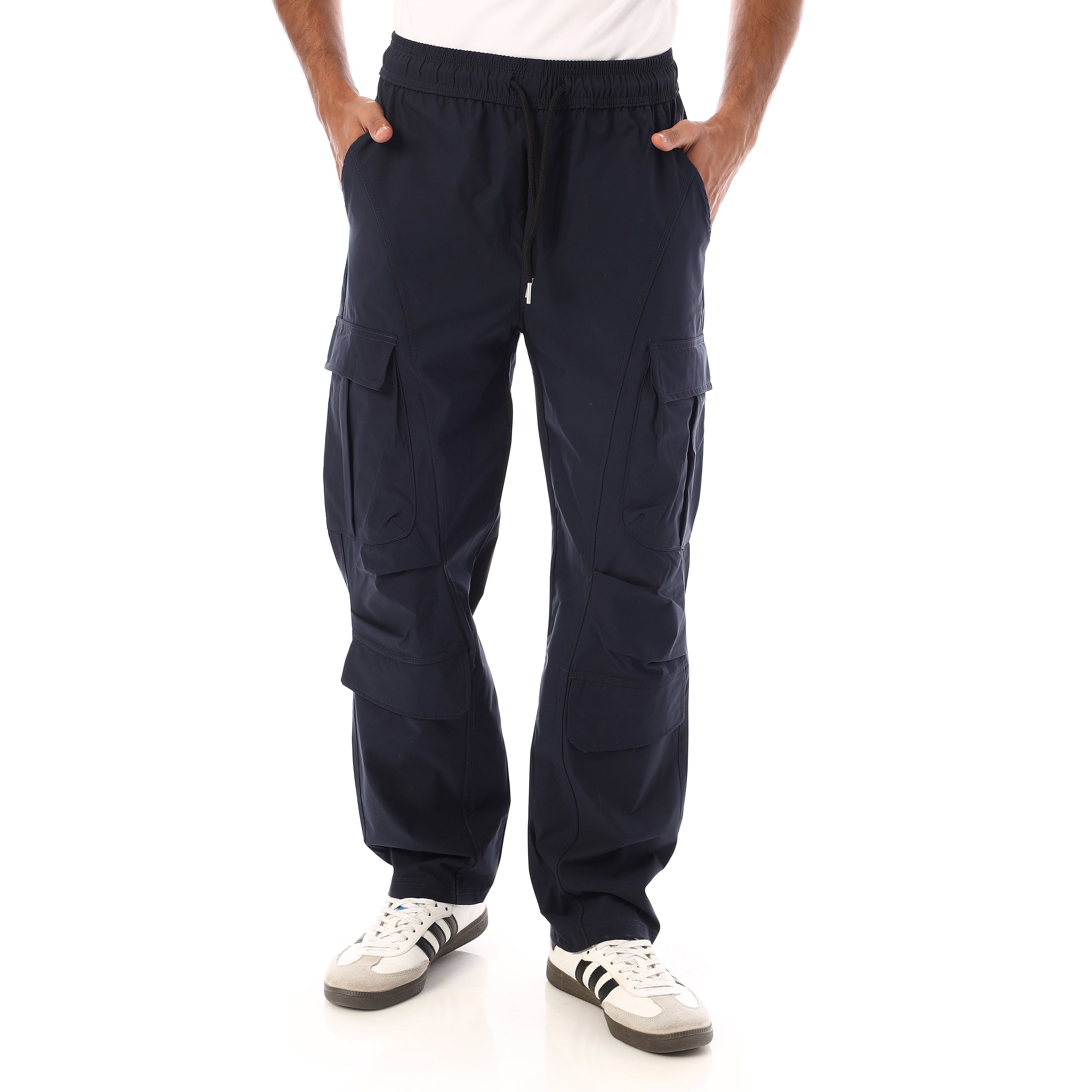 ACTIV MEN CASUAL WIDELEG PANTS - NAVY