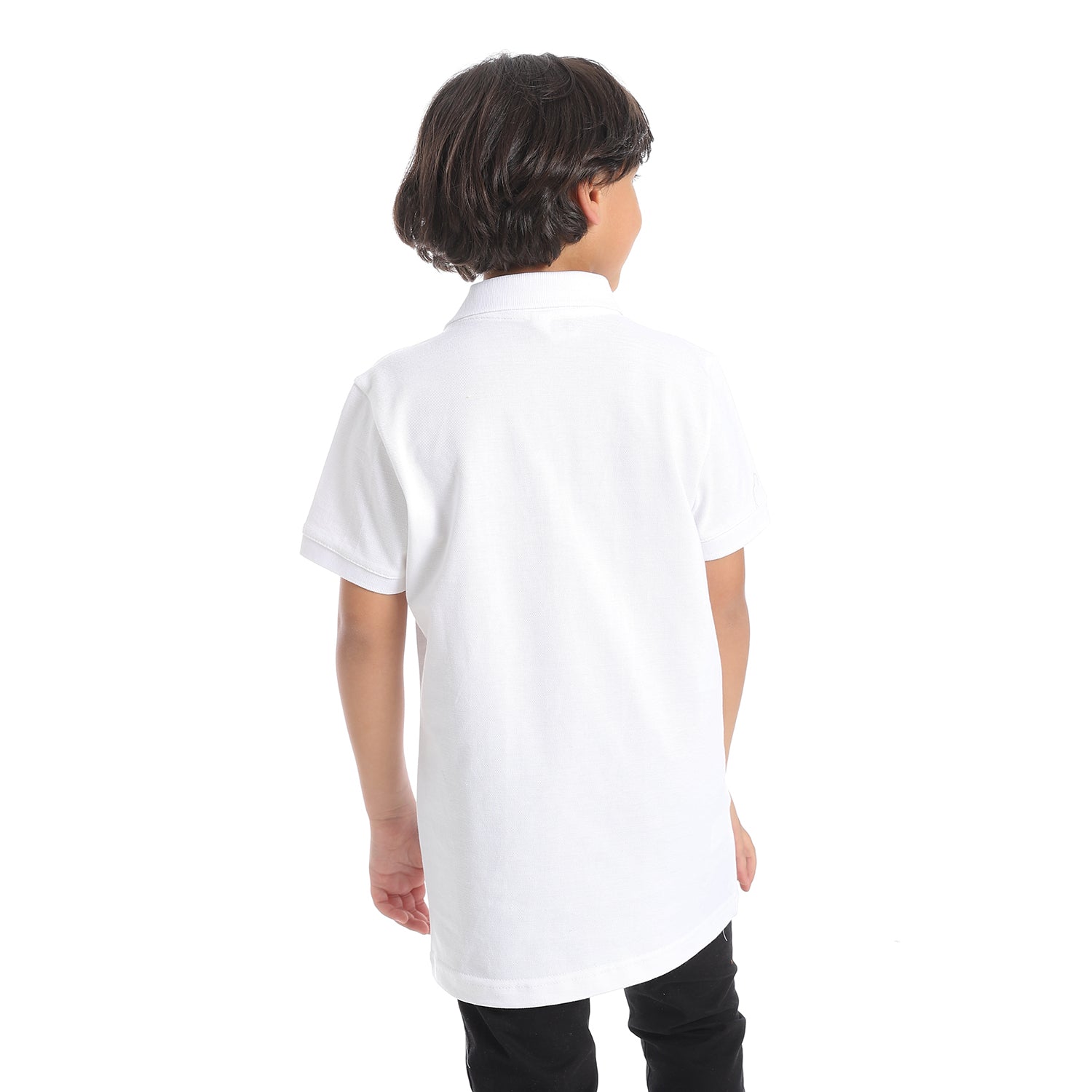 ACTIV KIDS ZIPPER POLO SHIRT - WHITE