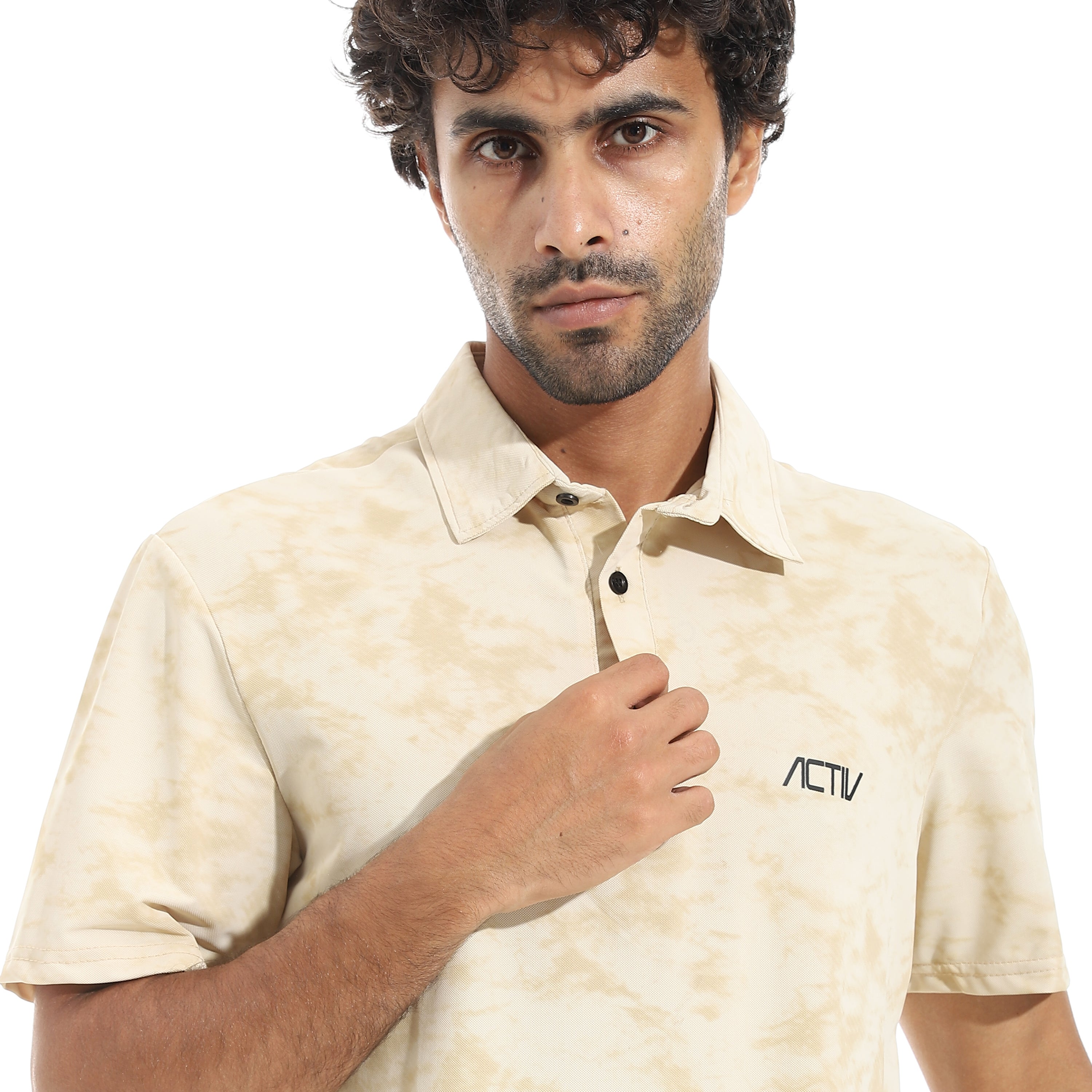 ACTIV MEN'S O POLO SHIRT - BEIGE