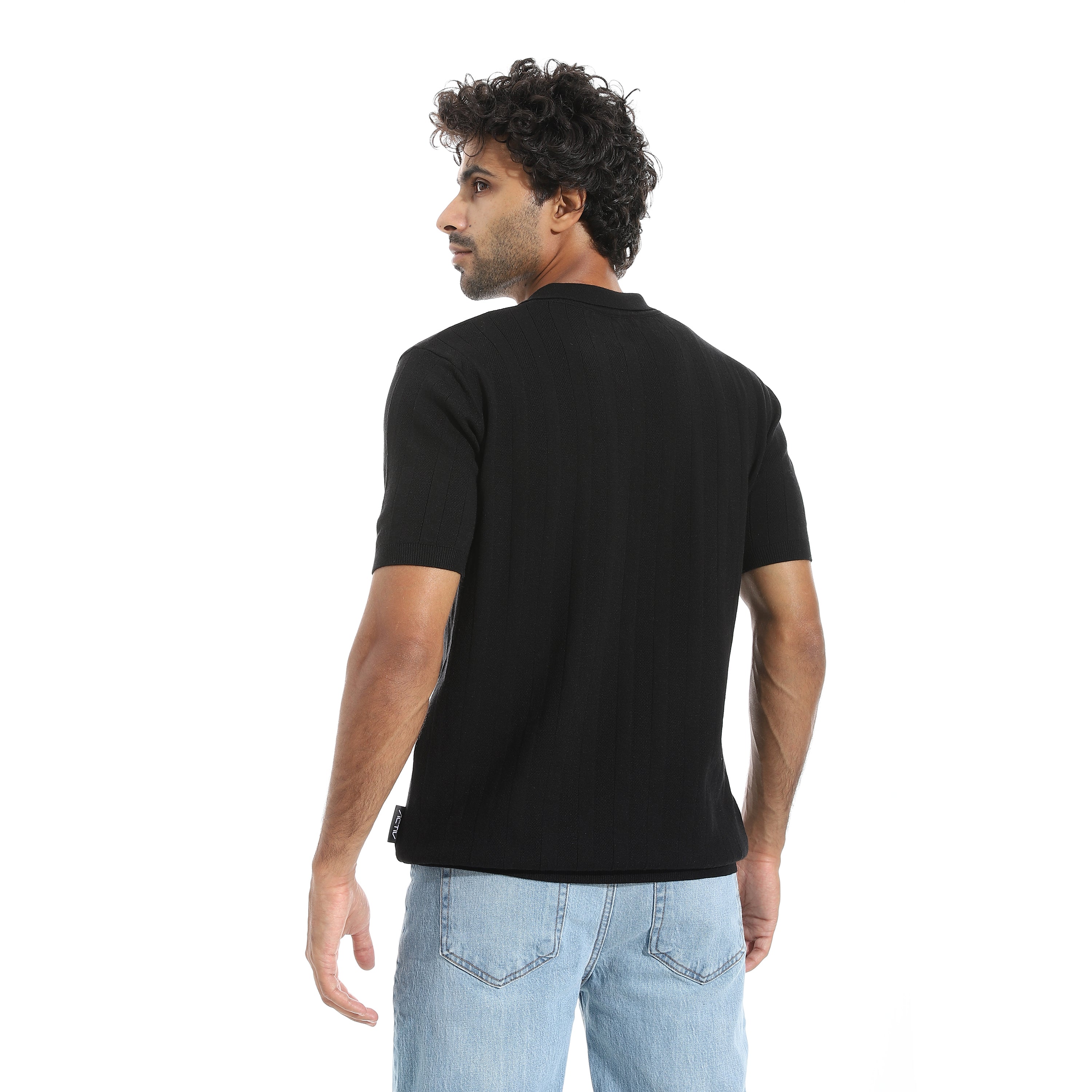 بولو شيرت اكتف رجالي "60% viscose
30%polyester
10%pbt" - اسود