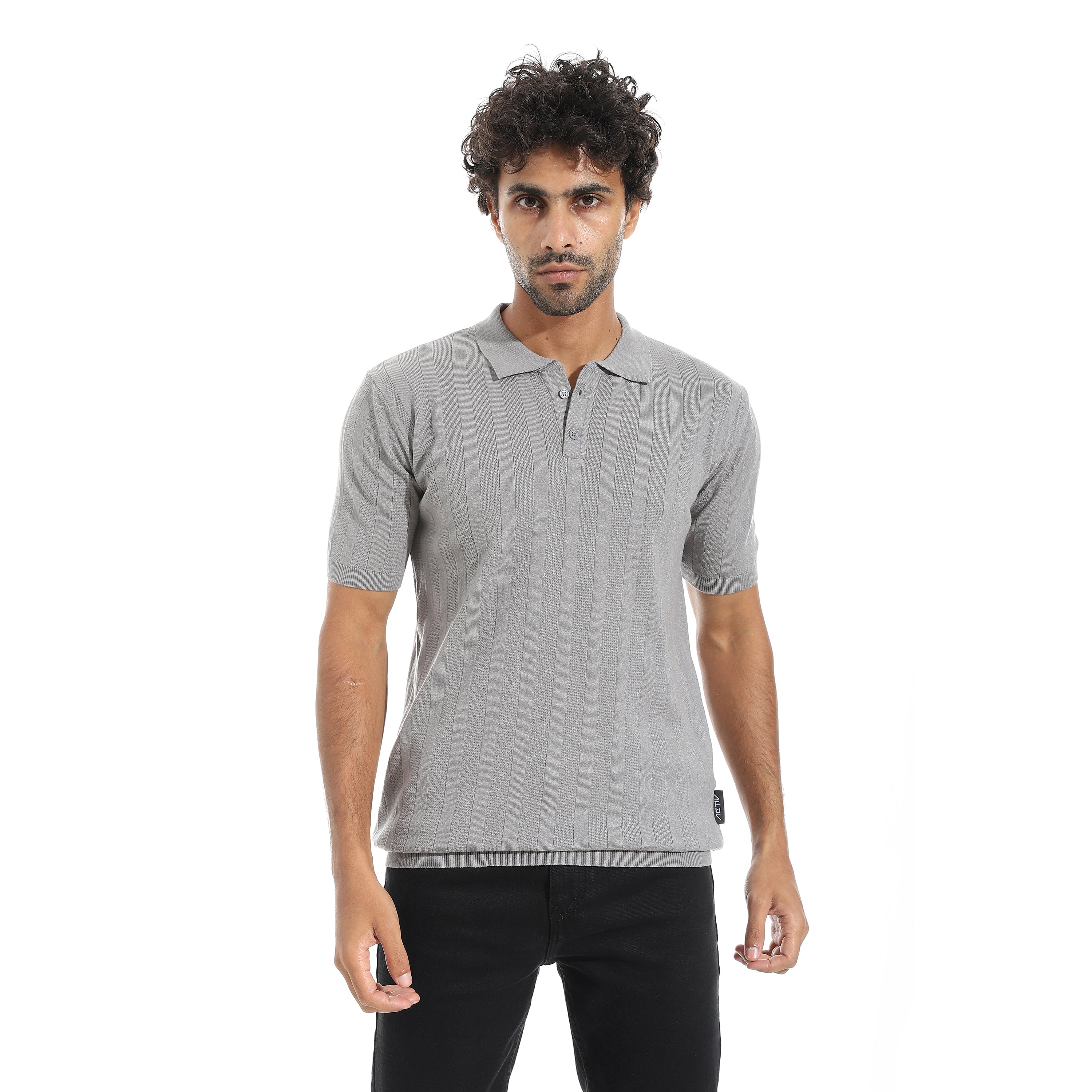 ACTIV MEN'S POLO SHIRT - GRAY