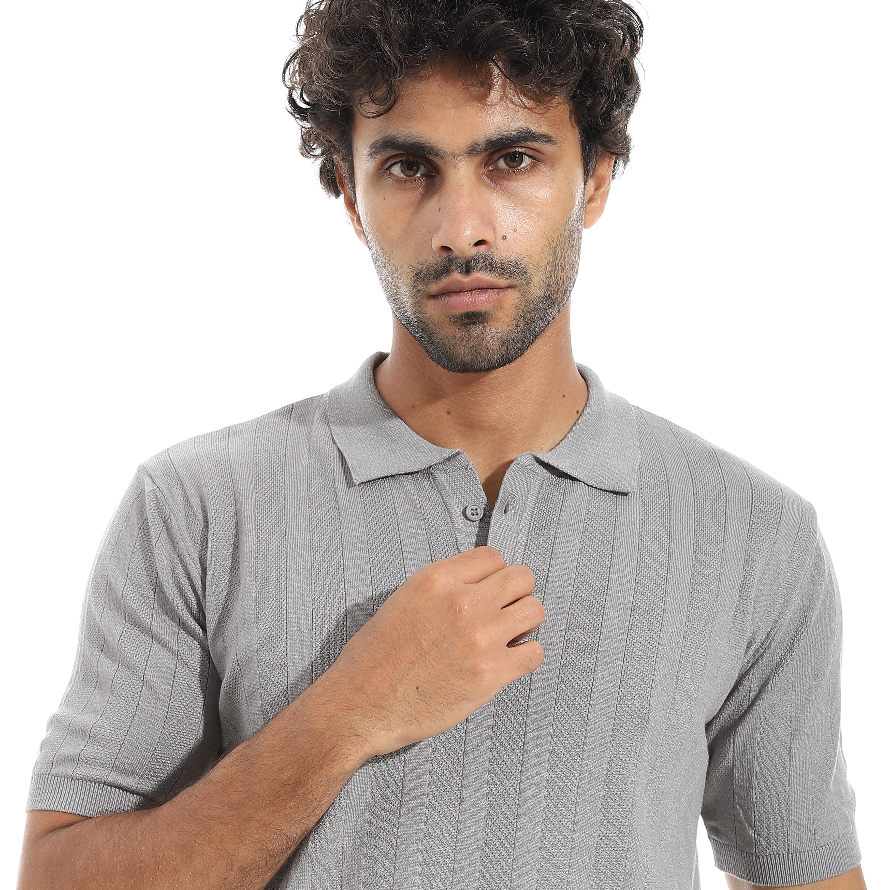 ACTIV MEN'S POLO SHIRT - GRAY