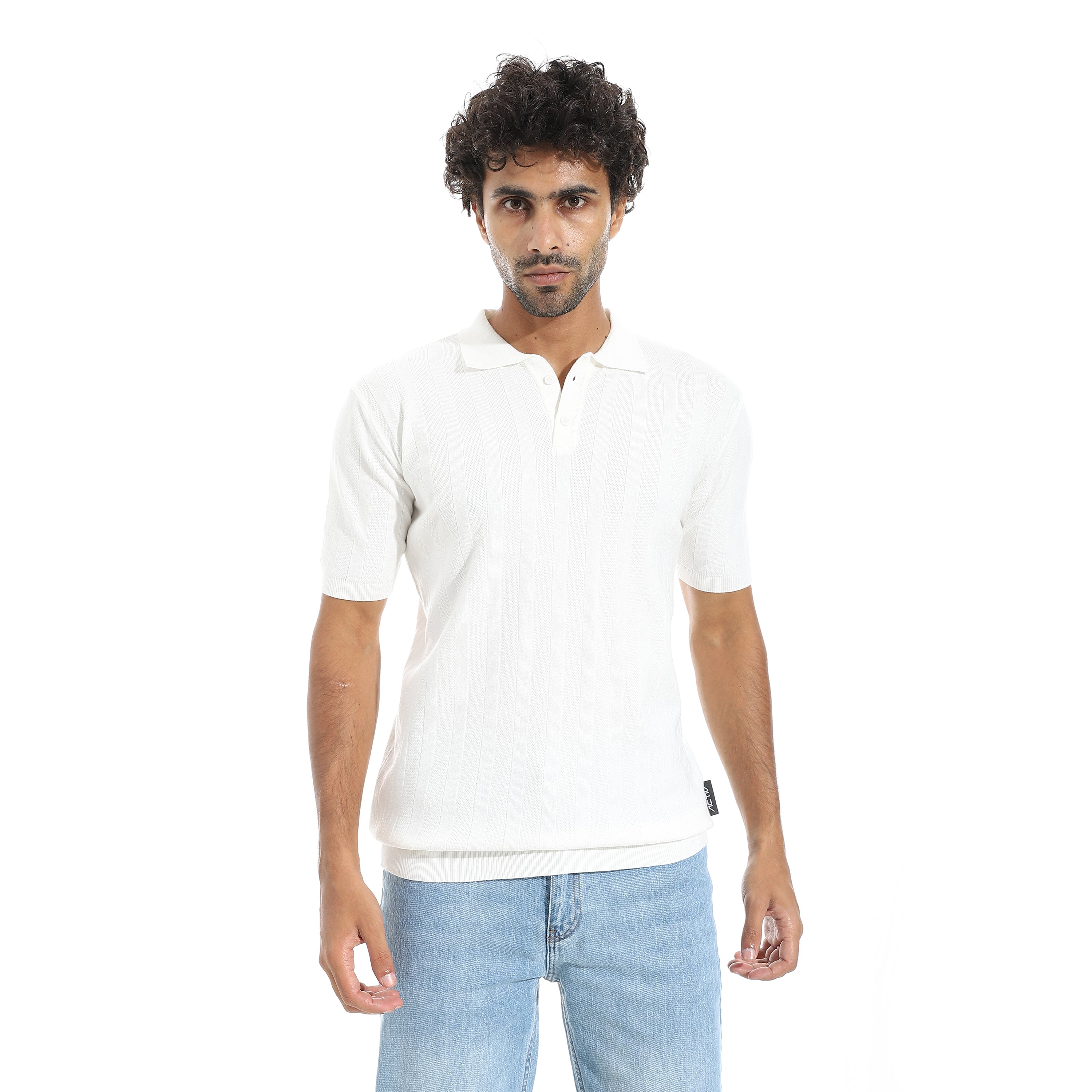 بولو شيرت اكتف رجالي "60% viscose
30%polyester
10%pbt" - سكري