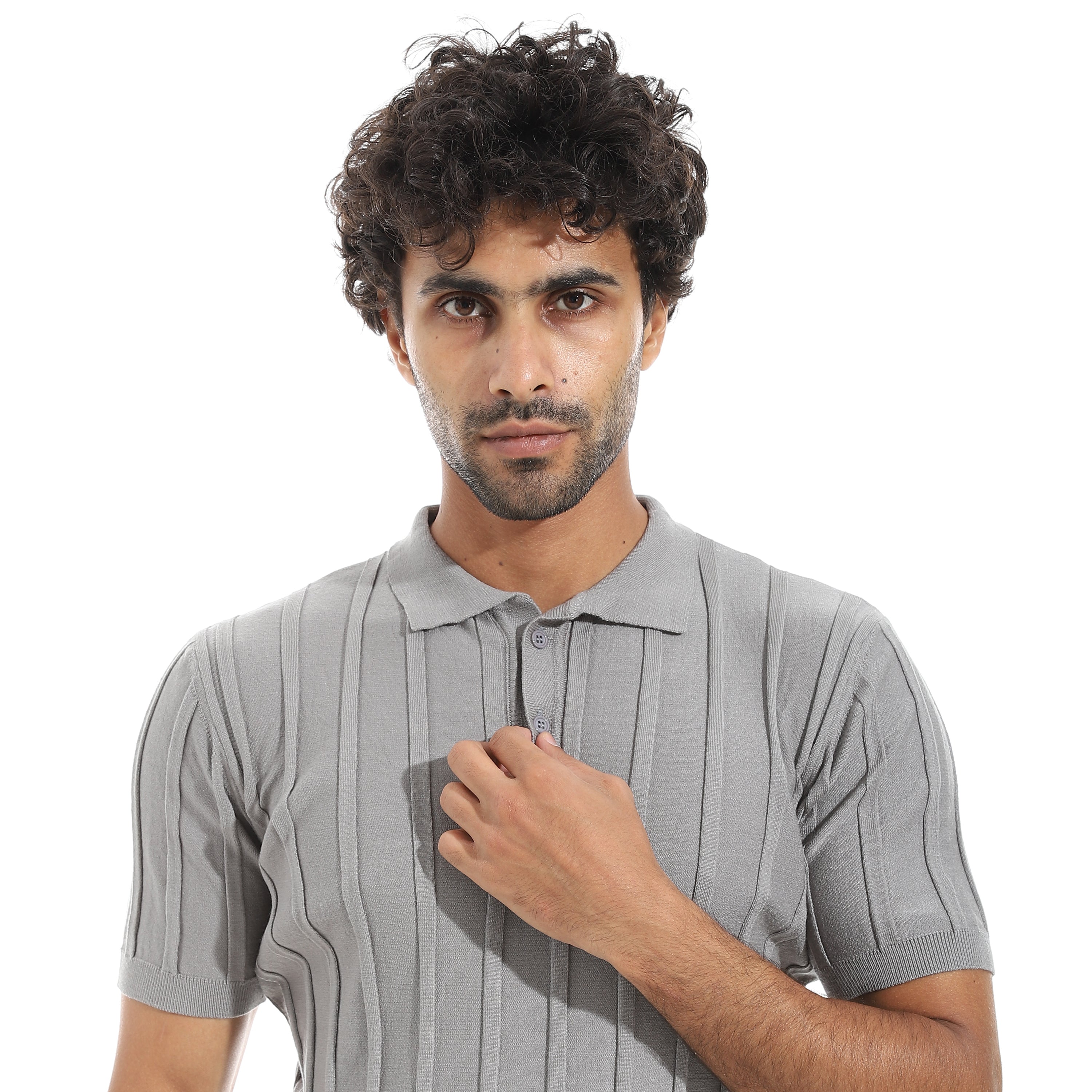 ACTIV MEN'S POLO SHIRT - GRAY