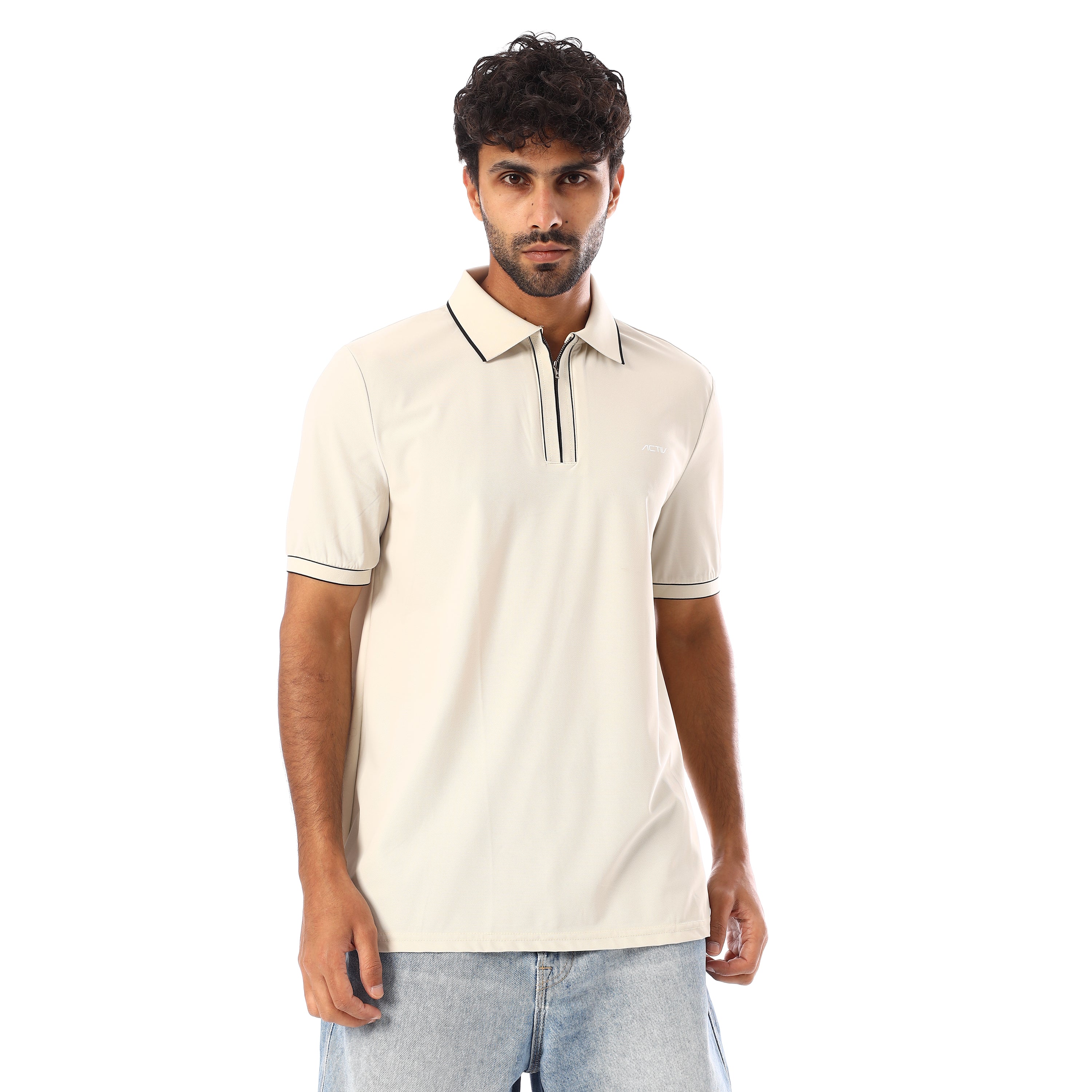 ACTIV MEN'S POLO-SHIRT - BEIGE