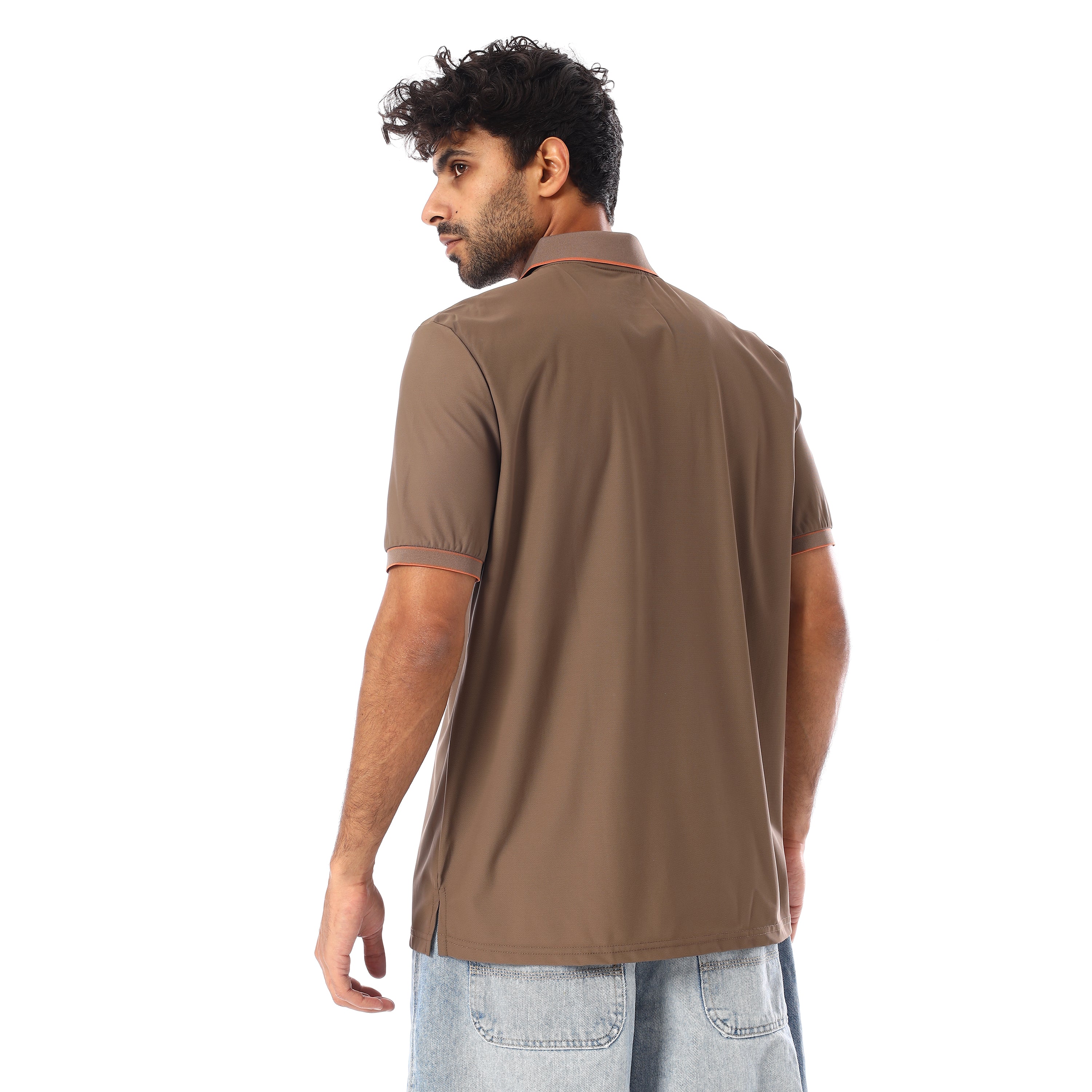 ACTIV MEN'S POLO-SHIRT - BROWN