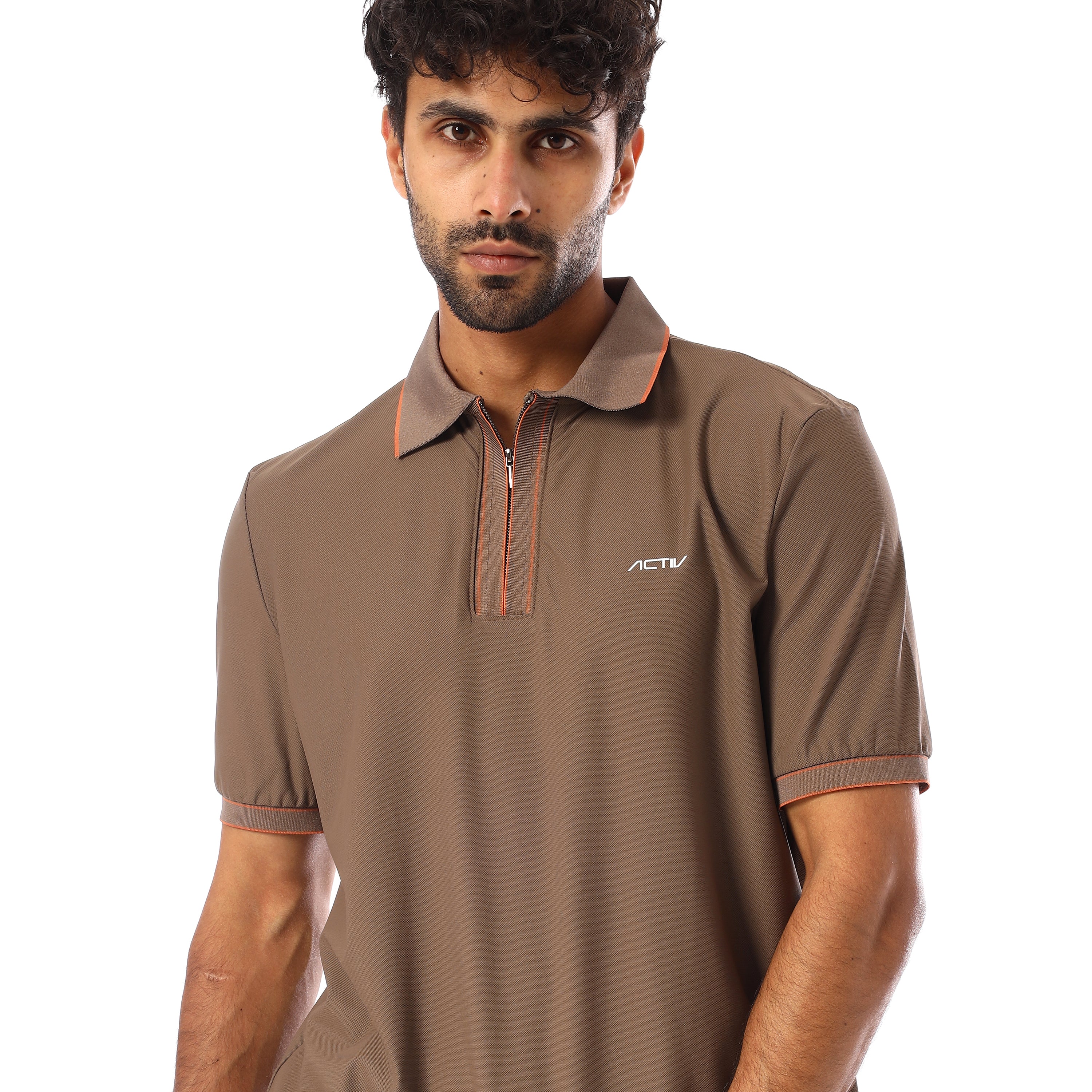 ACTIV MEN'S POLO-SHIRT - BROWN