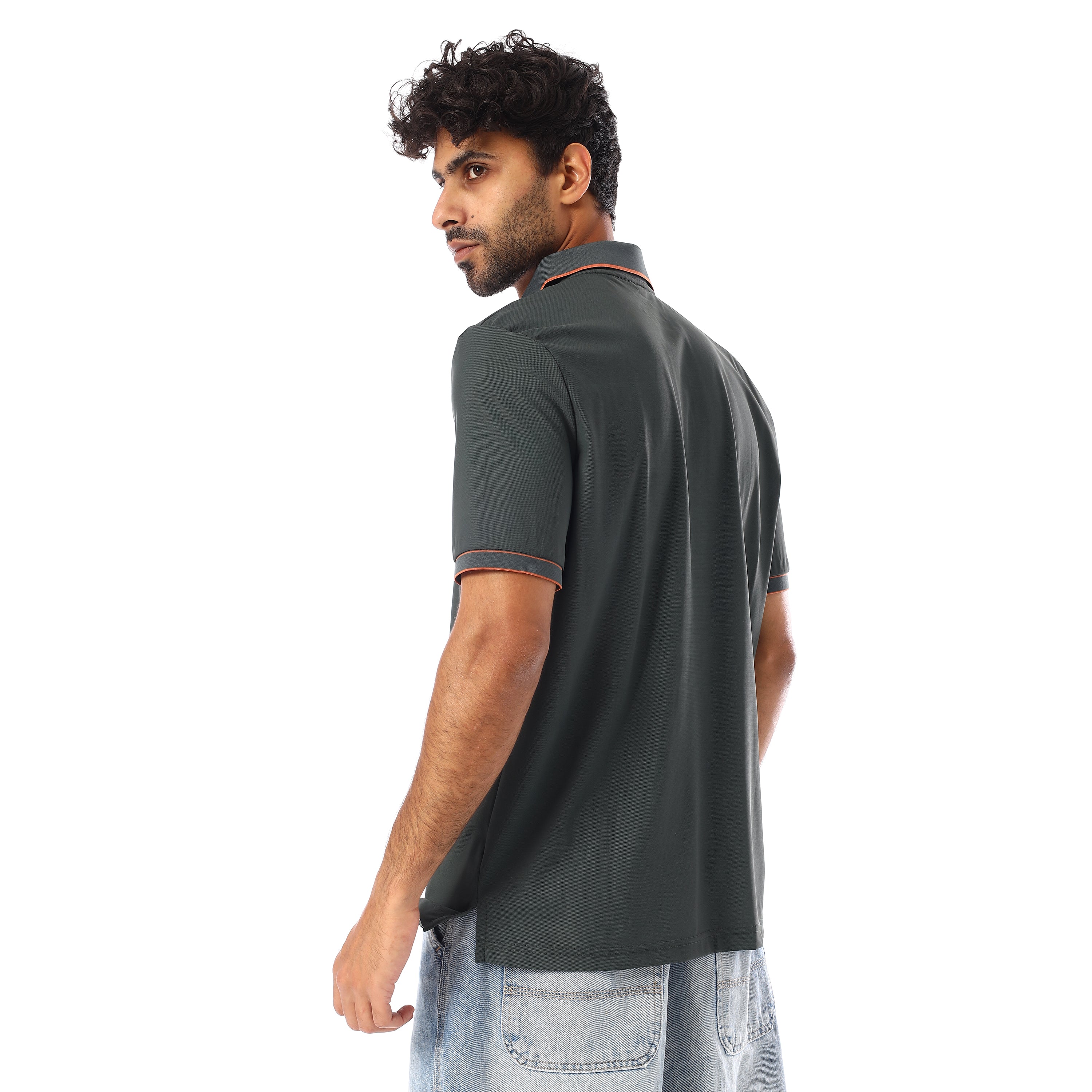 ACTIV MEN'S POLO-SHIRT - D.OLIVE