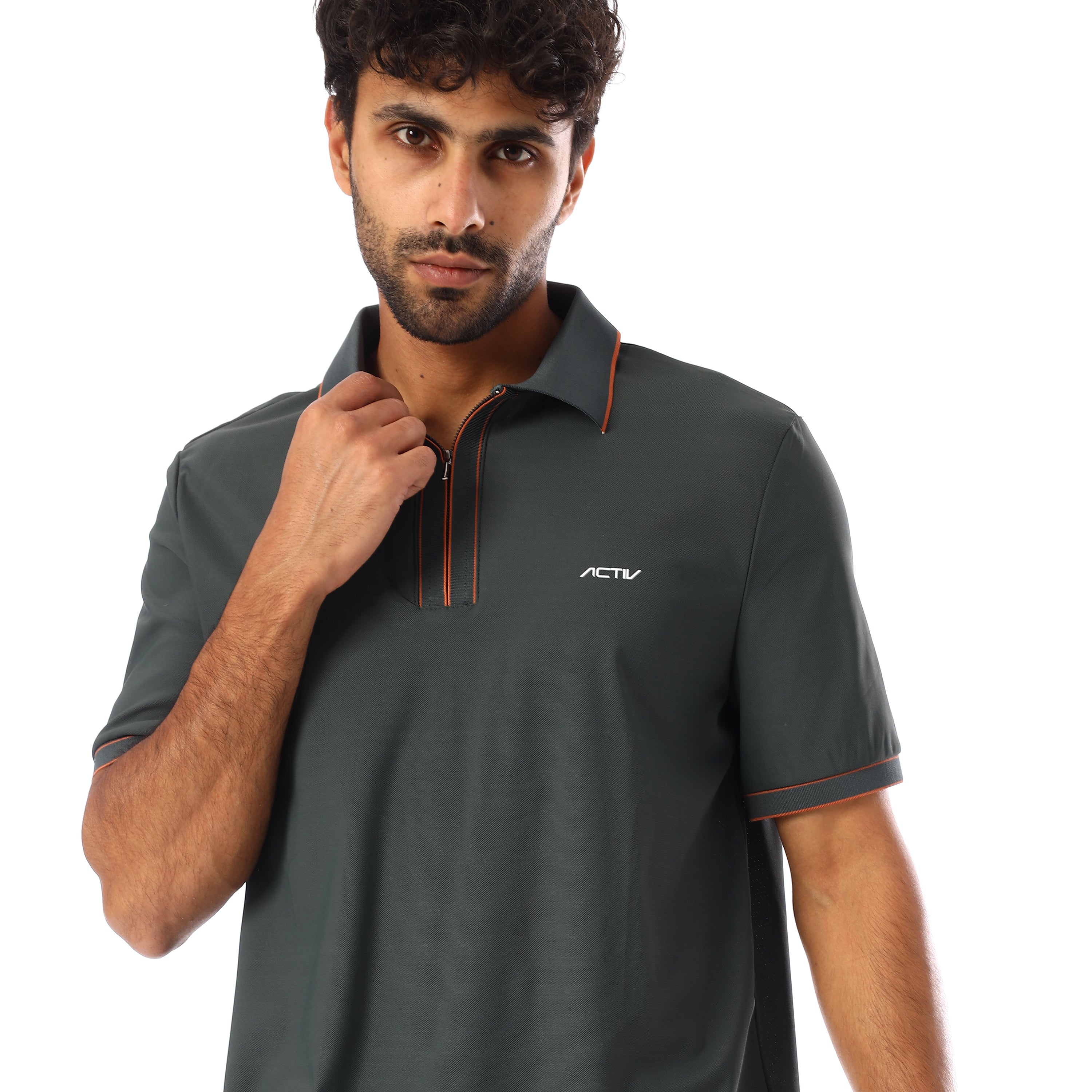 ACTIV MEN'S POLO-SHIRT - D.OLIVE