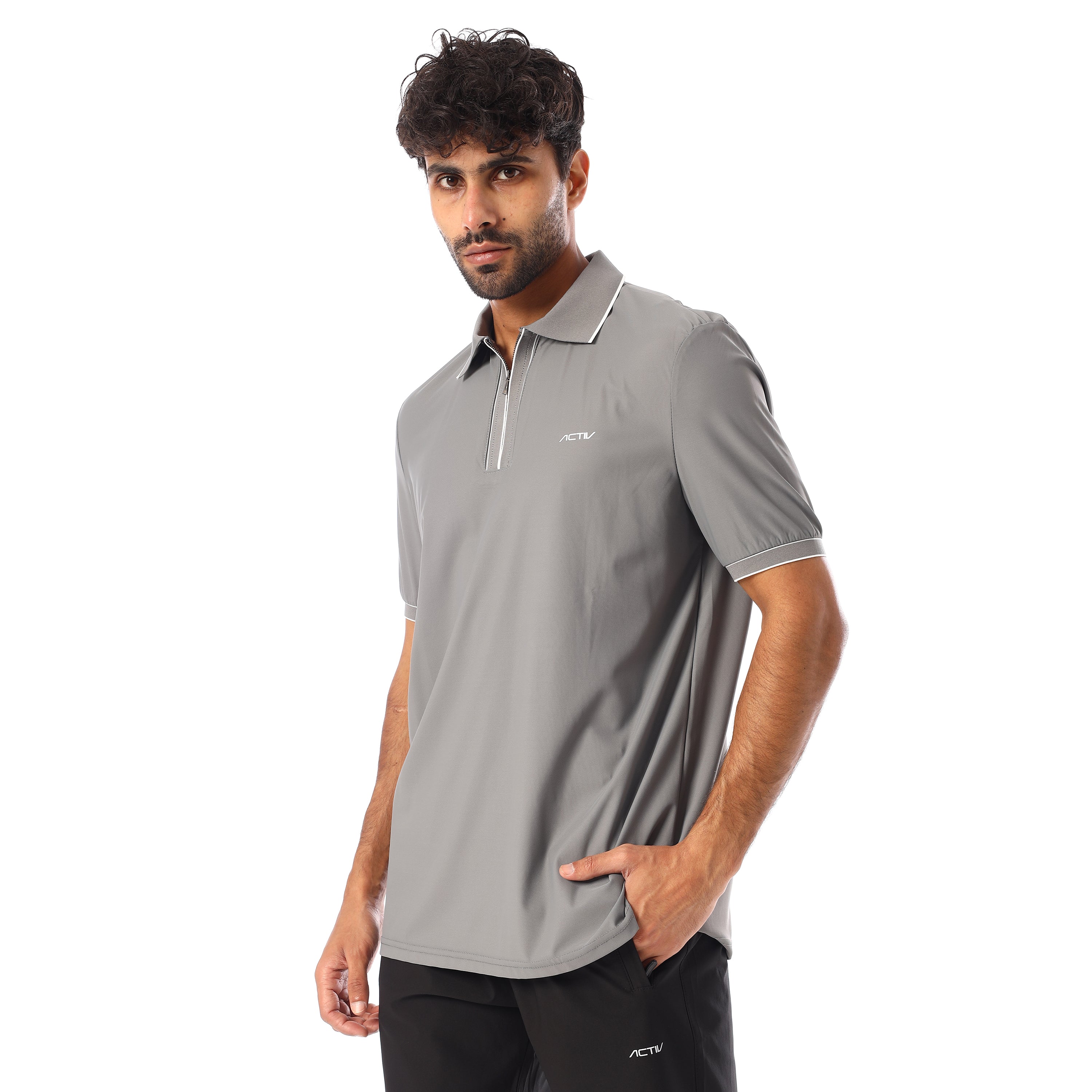 ACTIV MEN'S POLO-SHIRT - L.GREY