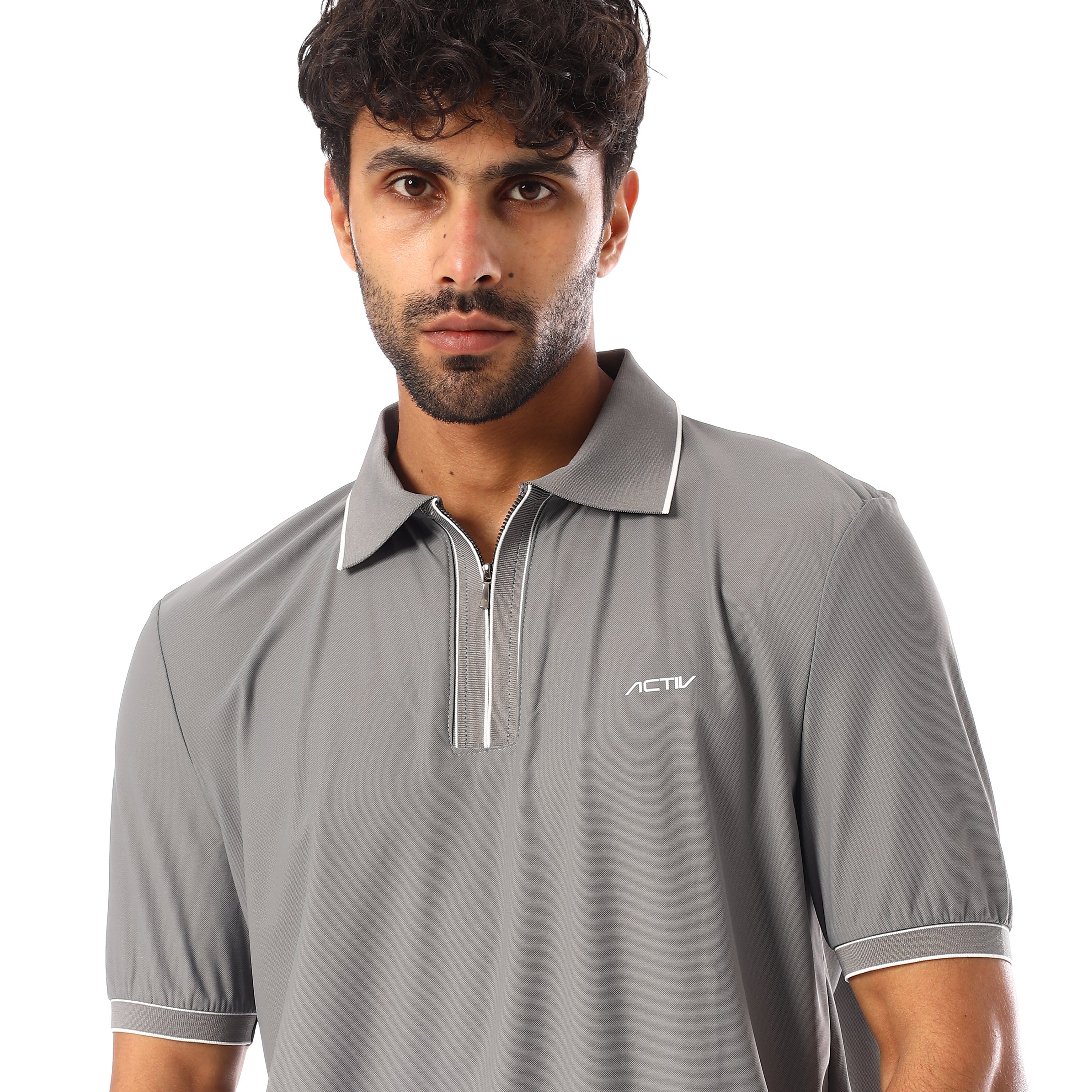 ACTIV MEN'S POLO-SHIRT - L.GREY