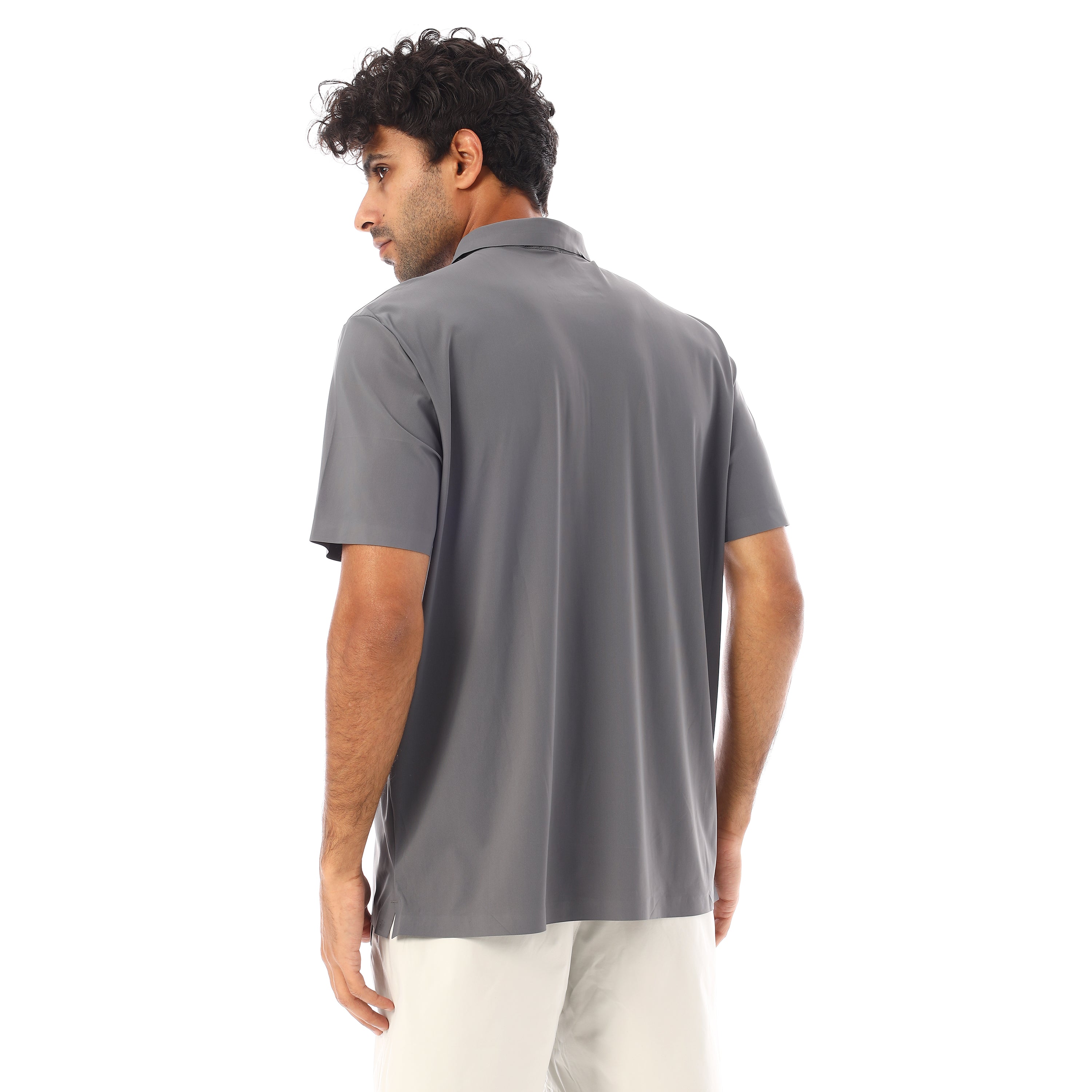 ACTIV MEN SEAMLESS POLO SHIRT - D.GREY