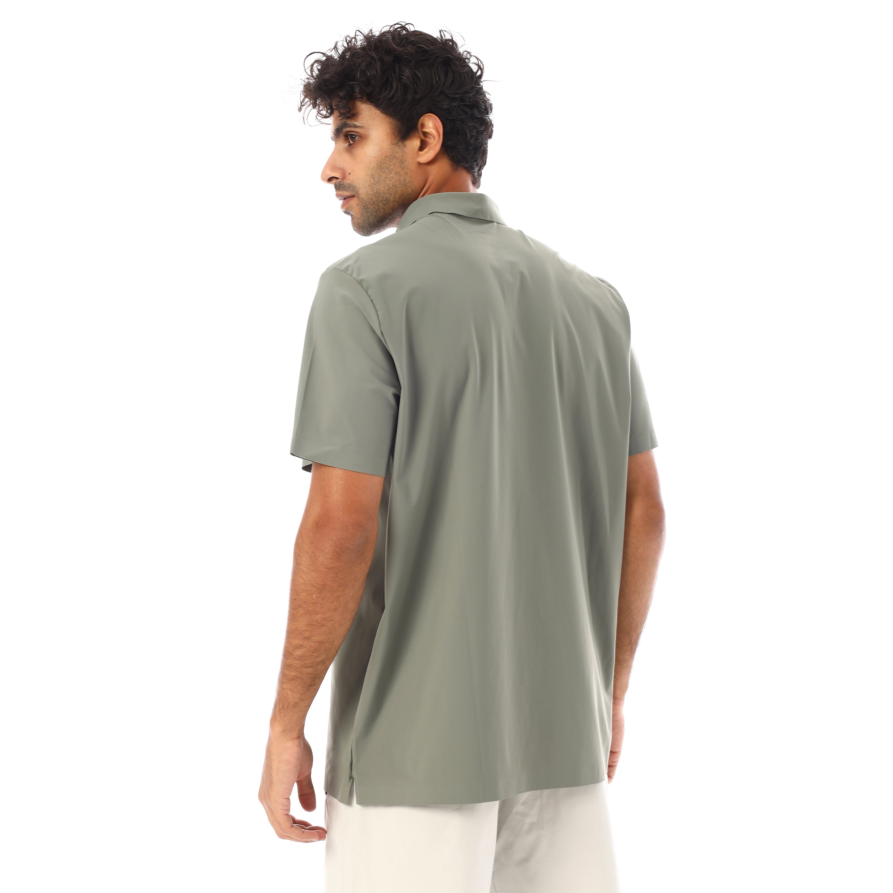 ACTIV MEN SEAMLESS POLO SHIRT - L.OLIVE