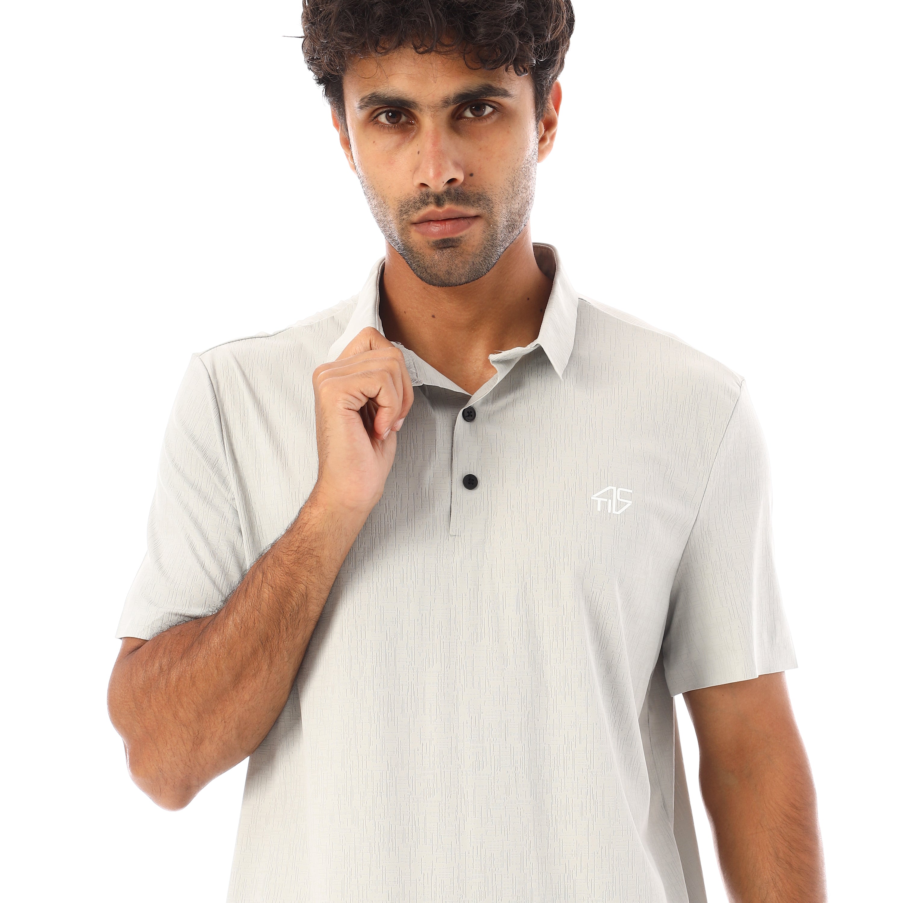 ACTIV MENS SEAMLESS POLO SHIRT - L.GREY