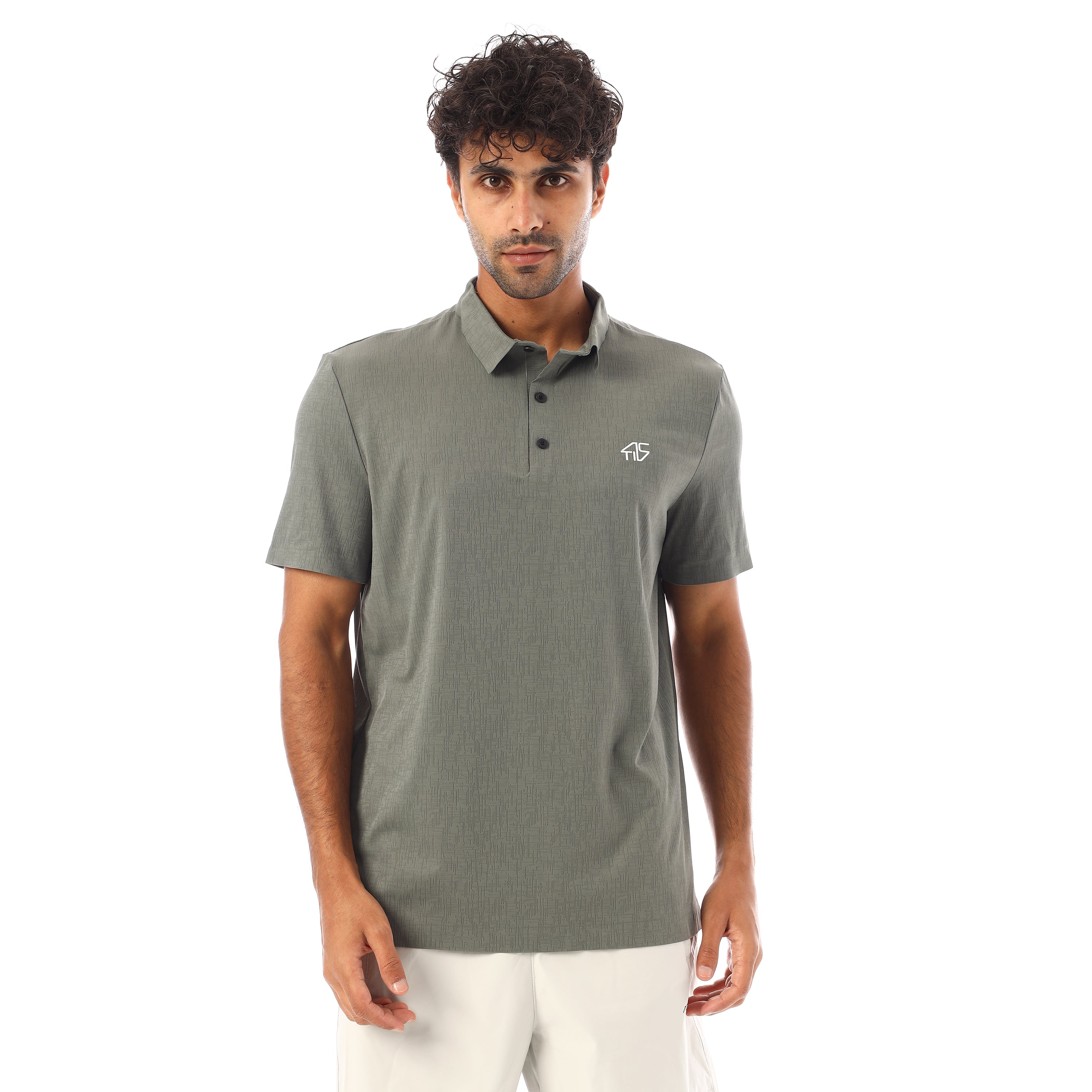 ACTIV MENS SEAMLESS POLO SHIRT - OLIVE