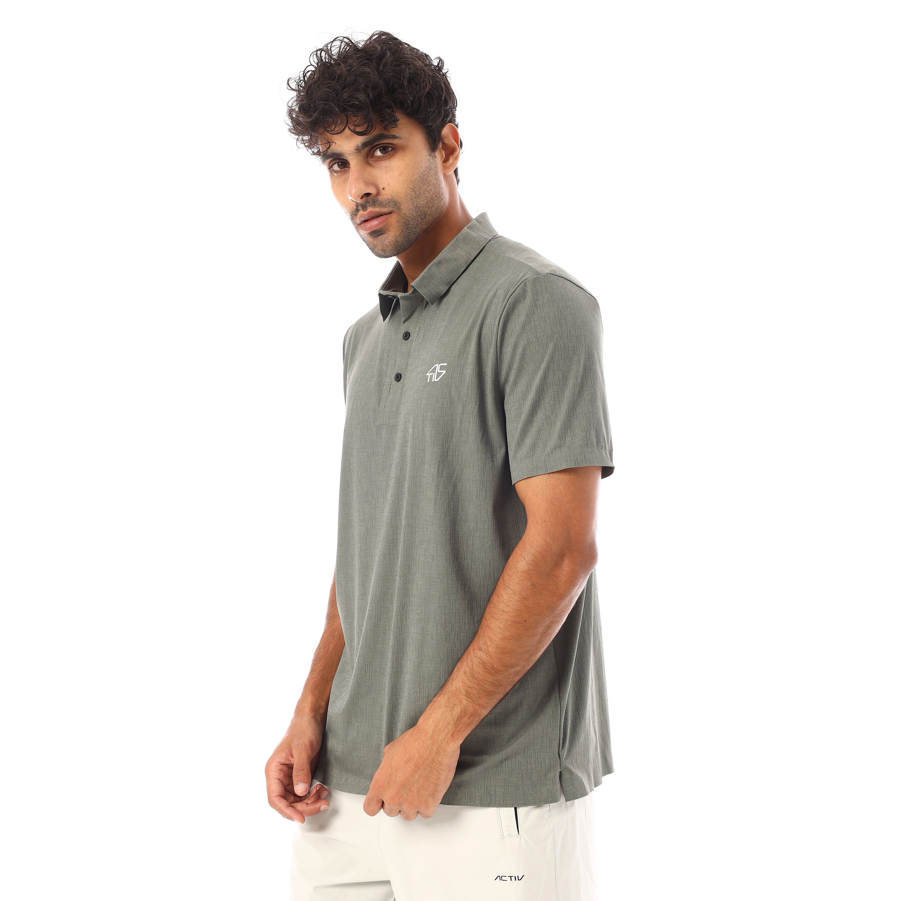 ACTIV MENS SEAMLESS POLO SHIRT - OLIVE