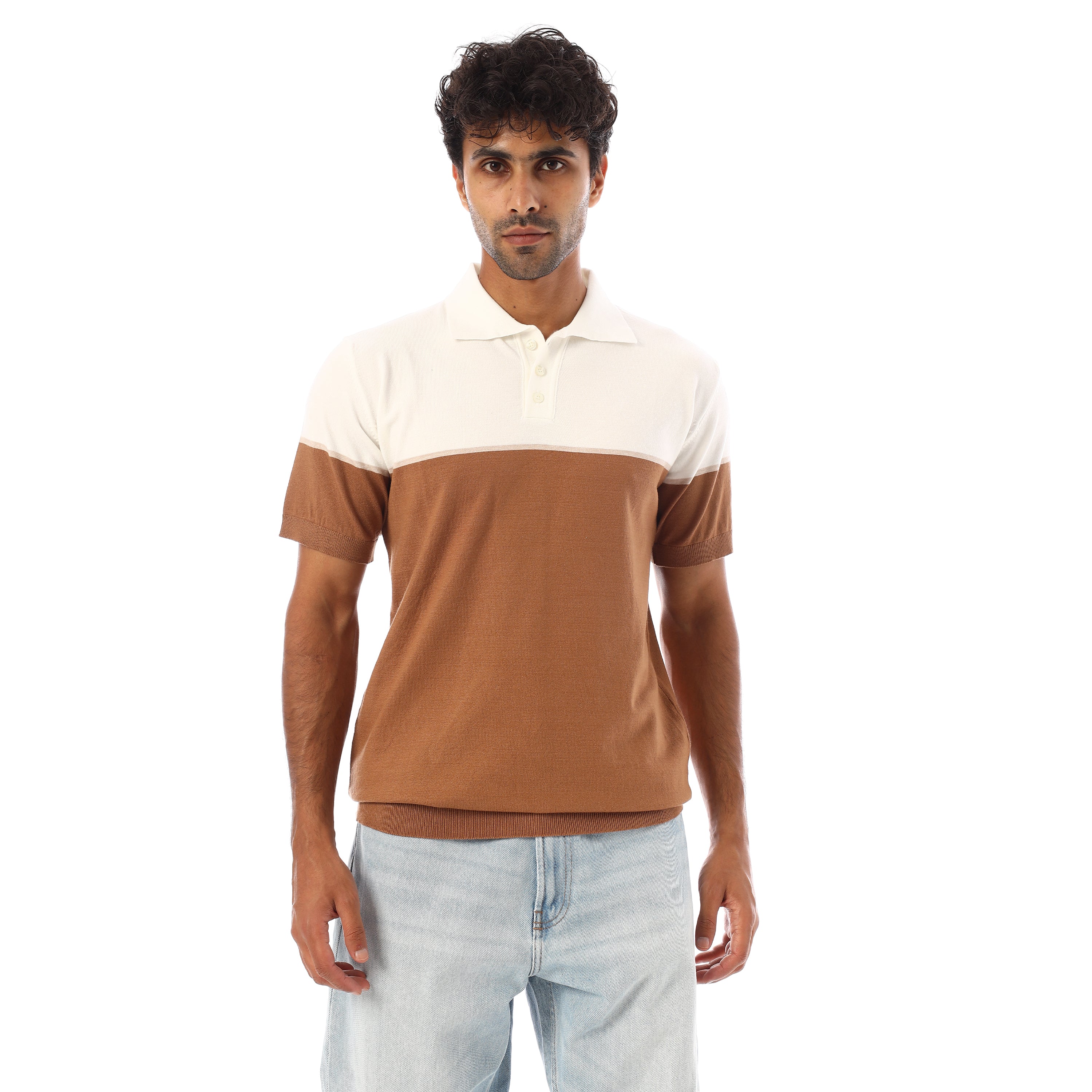 FINE-KNIT COTTON POLO-SHIRT - SUGARY