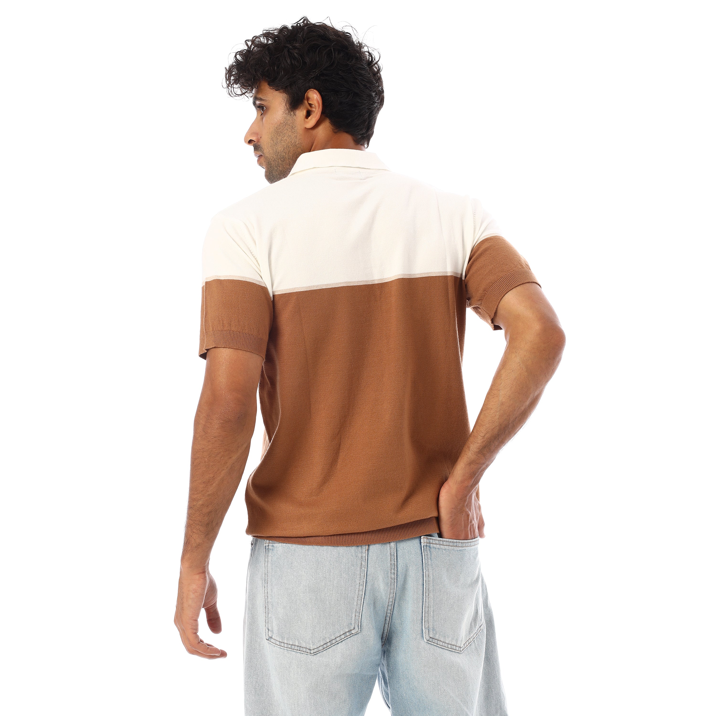 FINE-KNIT COTTON POLO-SHIRT - SUGARY