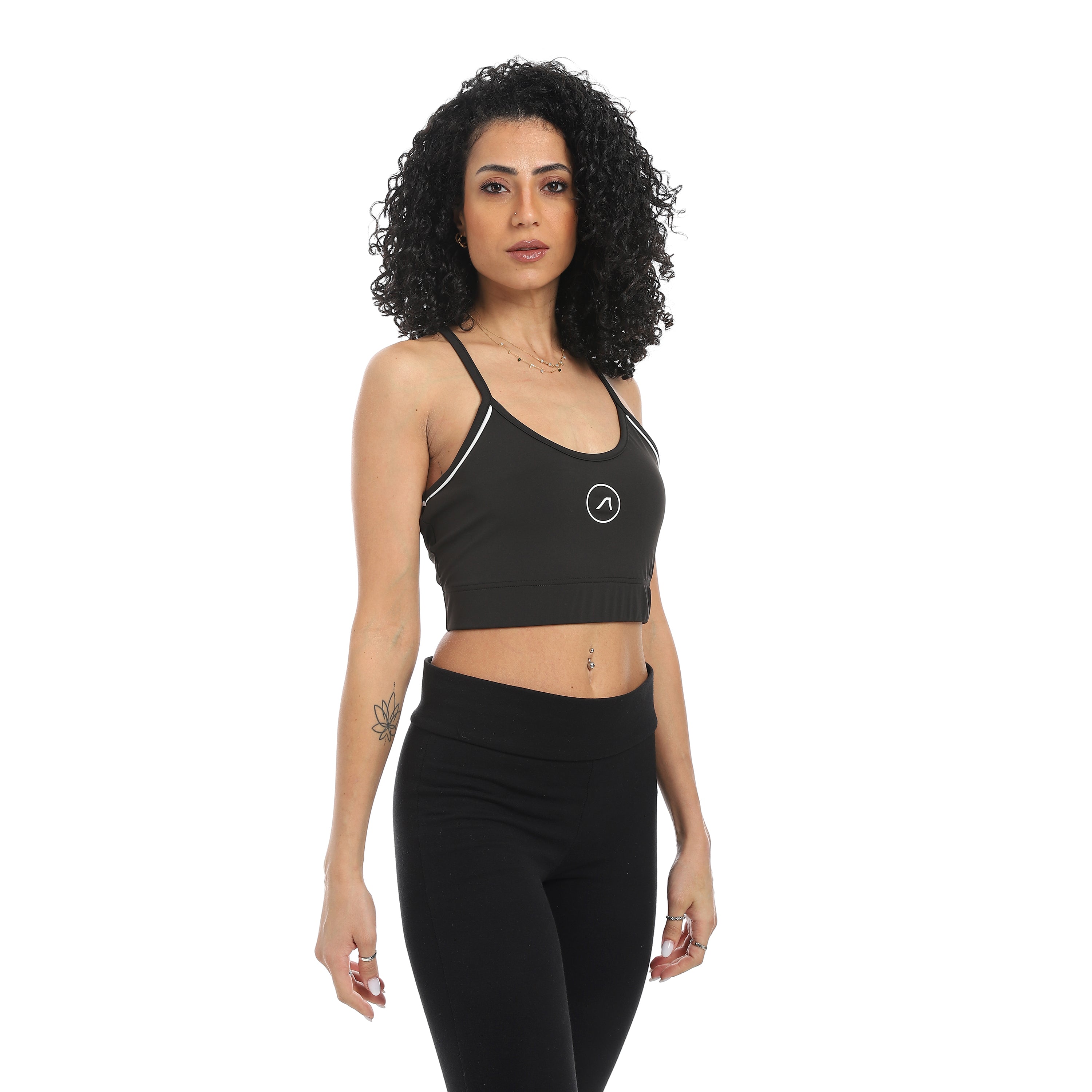 PULSE SCOOP NECK SPORTS BRA - BLACK