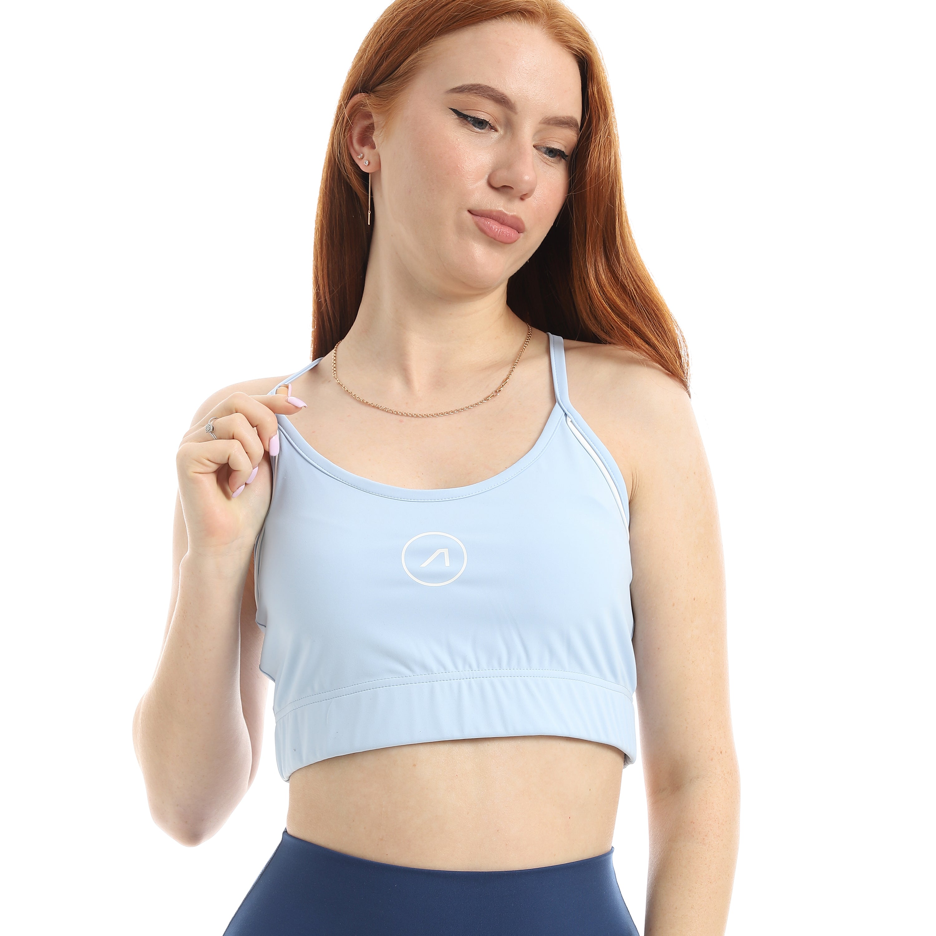 PULSE SCOOP NECK SPORTS BRA - L.BLUE
