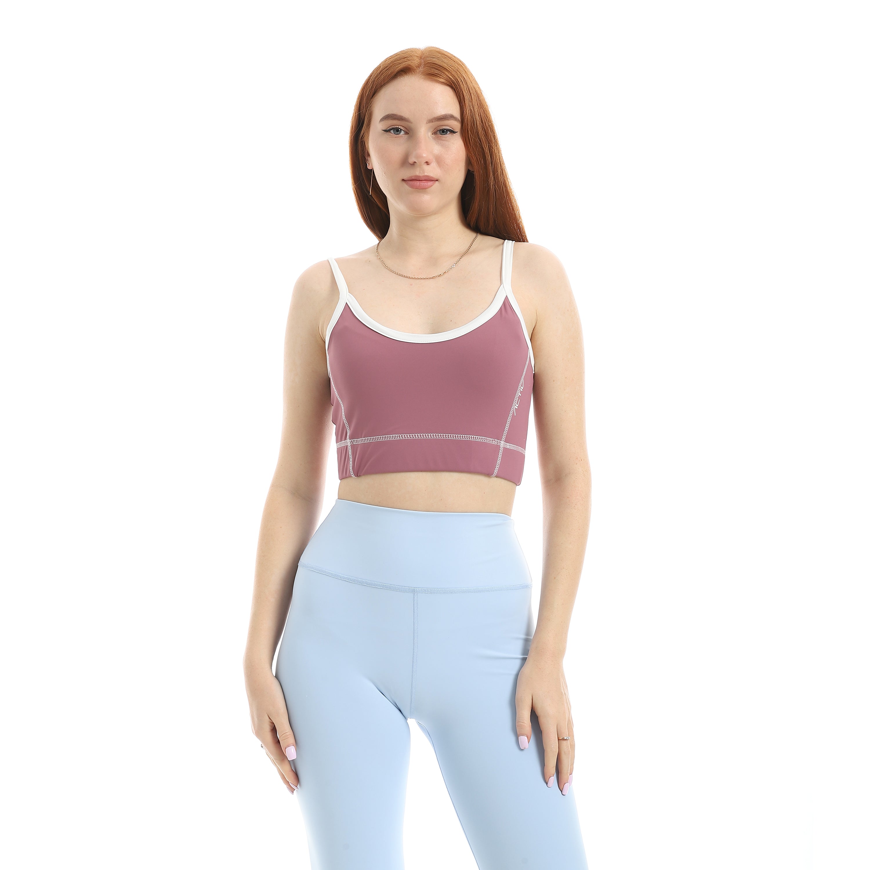 POWER SEAM SPORTS BRA - DUSTY PI