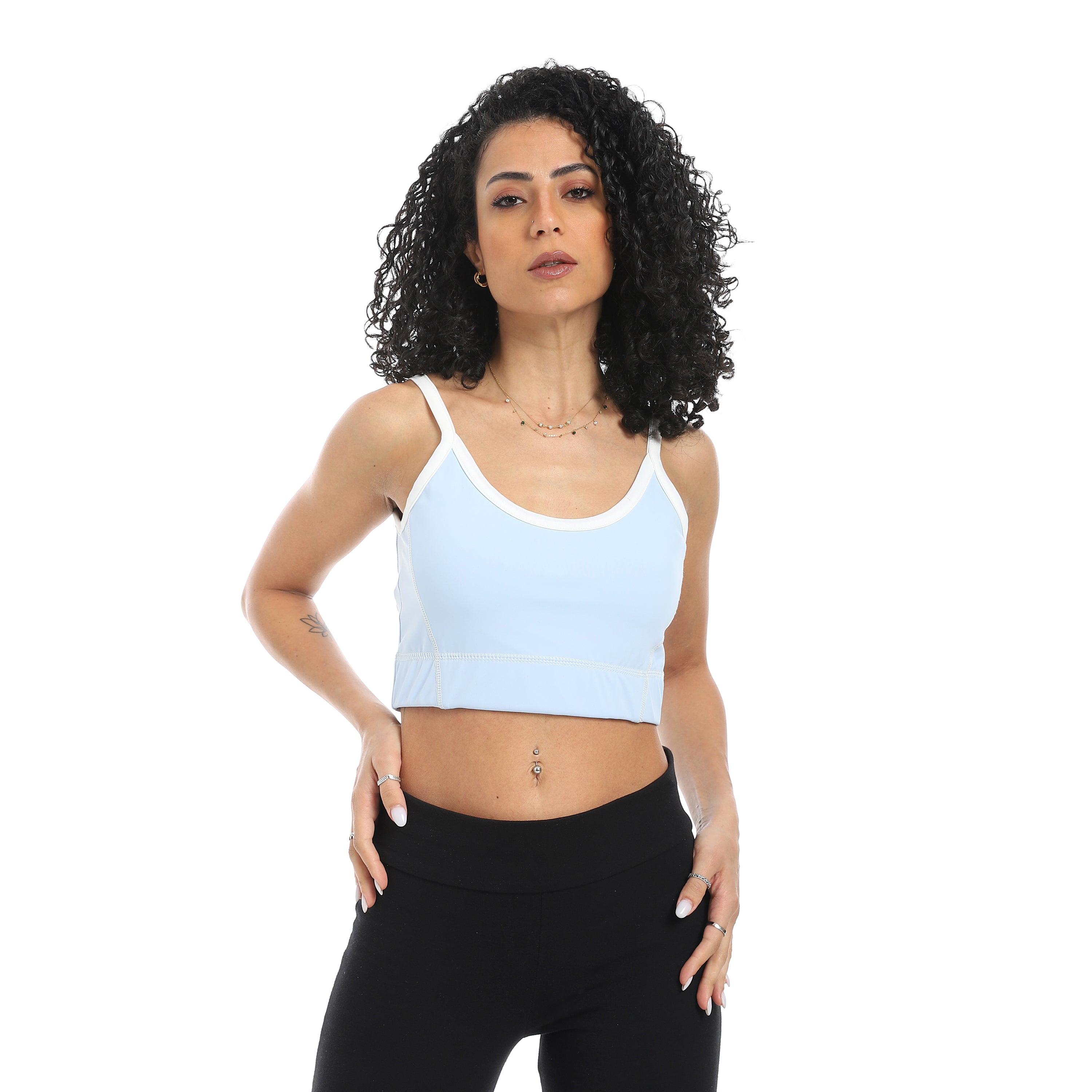 POWER SEAM SPORTS BRA - BABY BLU