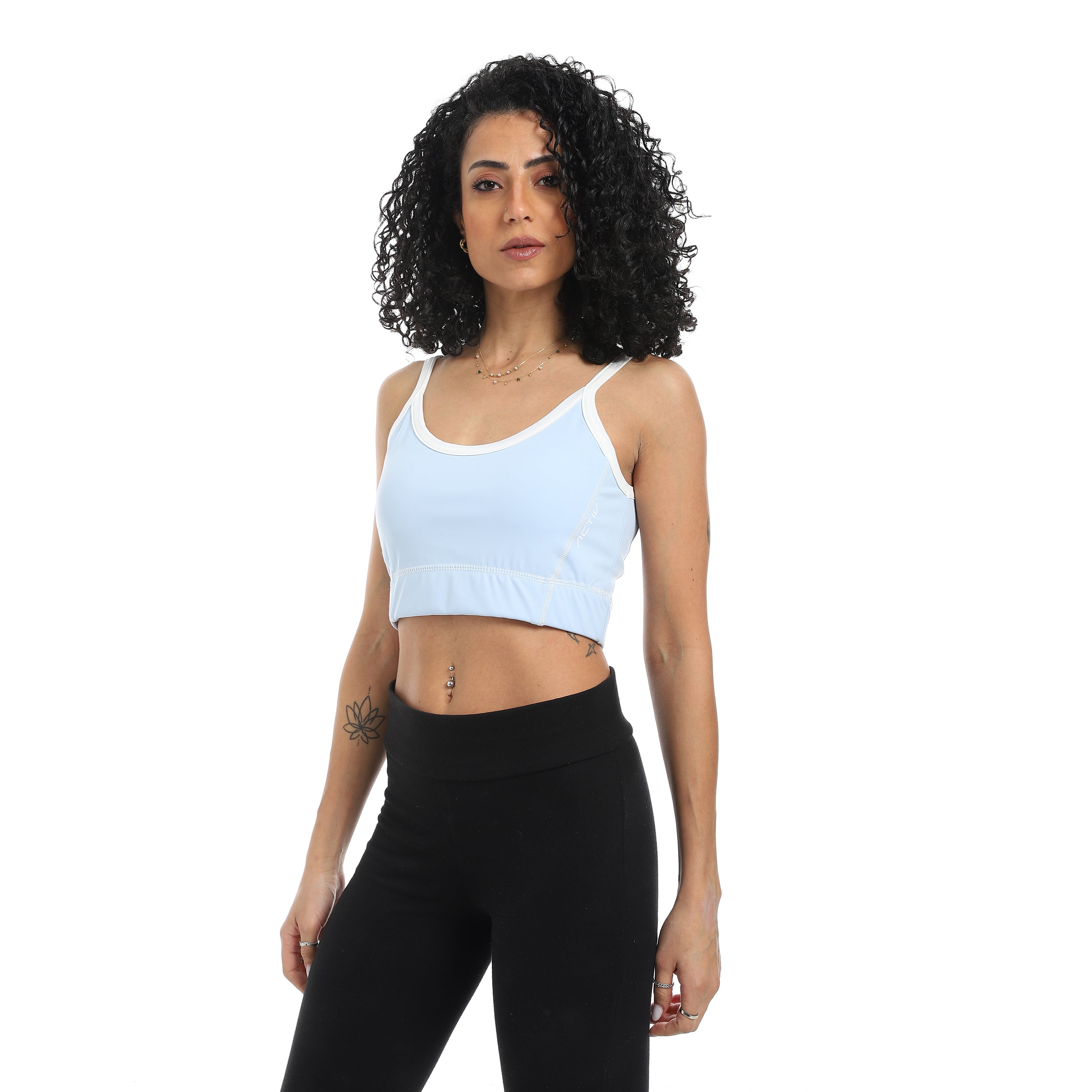 POWER SEAM SPORTS BRA - BABY BLU
