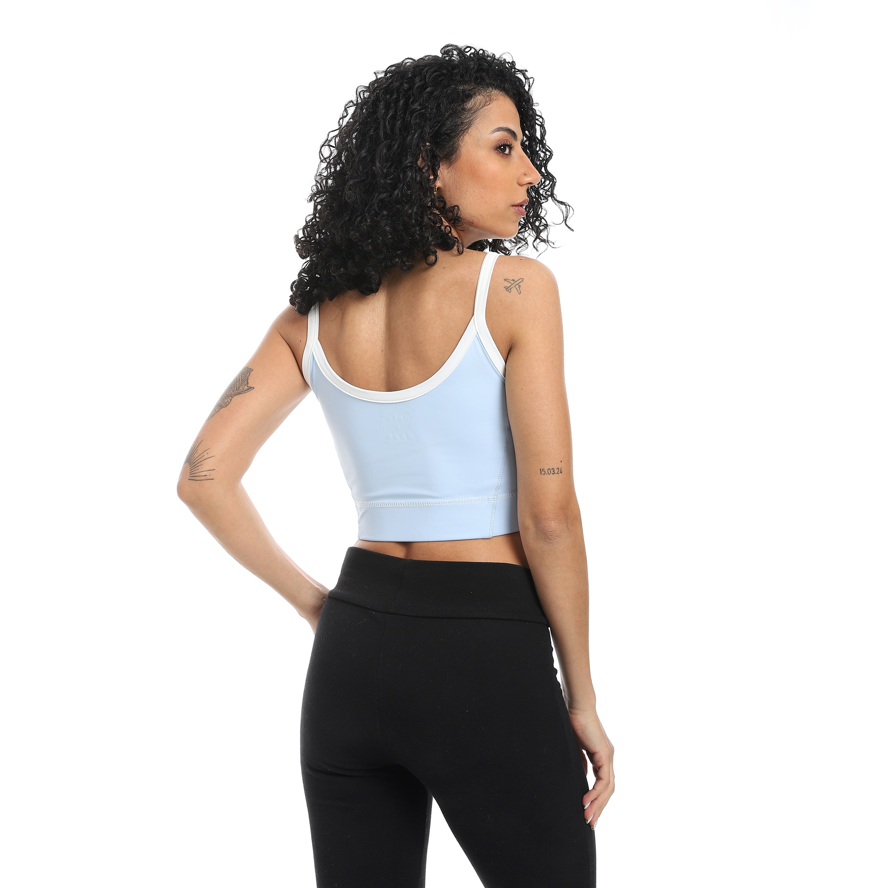 POWER SEAM SPORTS BRA - BABY BLU