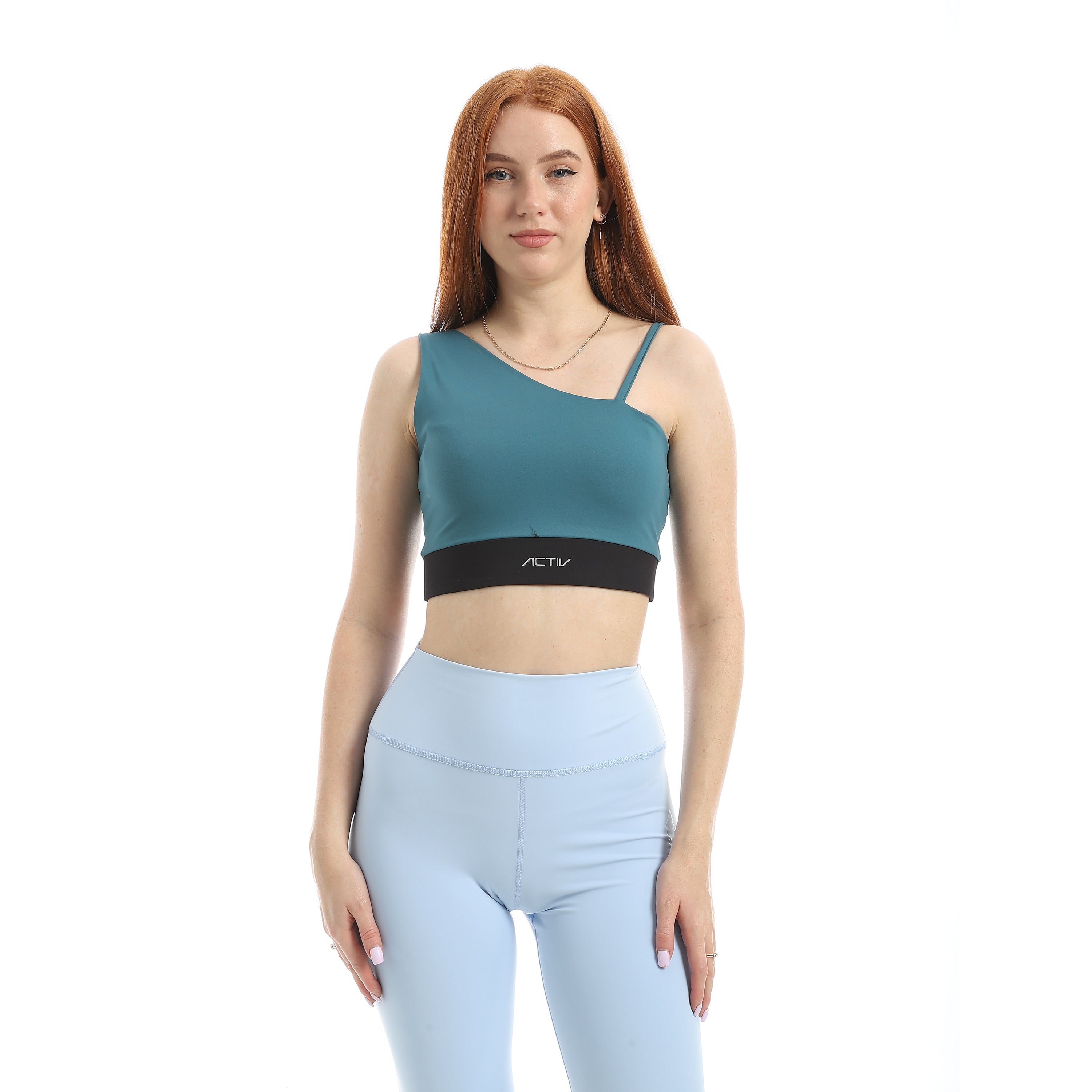 LAYER EASE ONE-SHOULDER BRA - AQUA