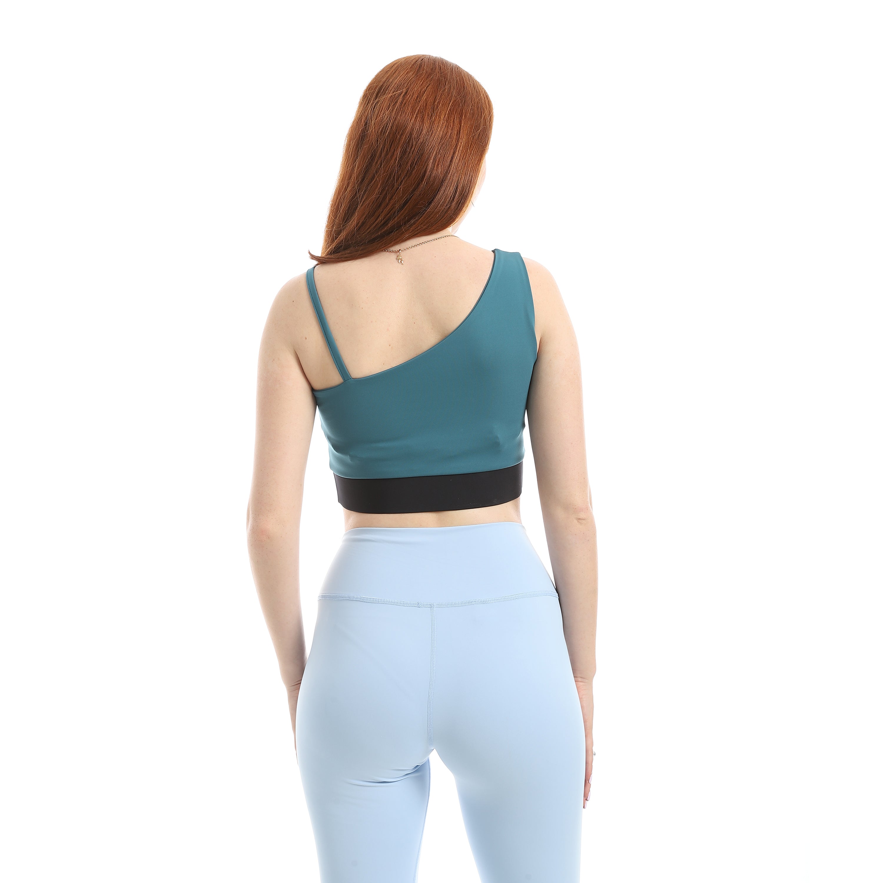 LAYER EASE ONE-SHOULDER BRA - AQUA