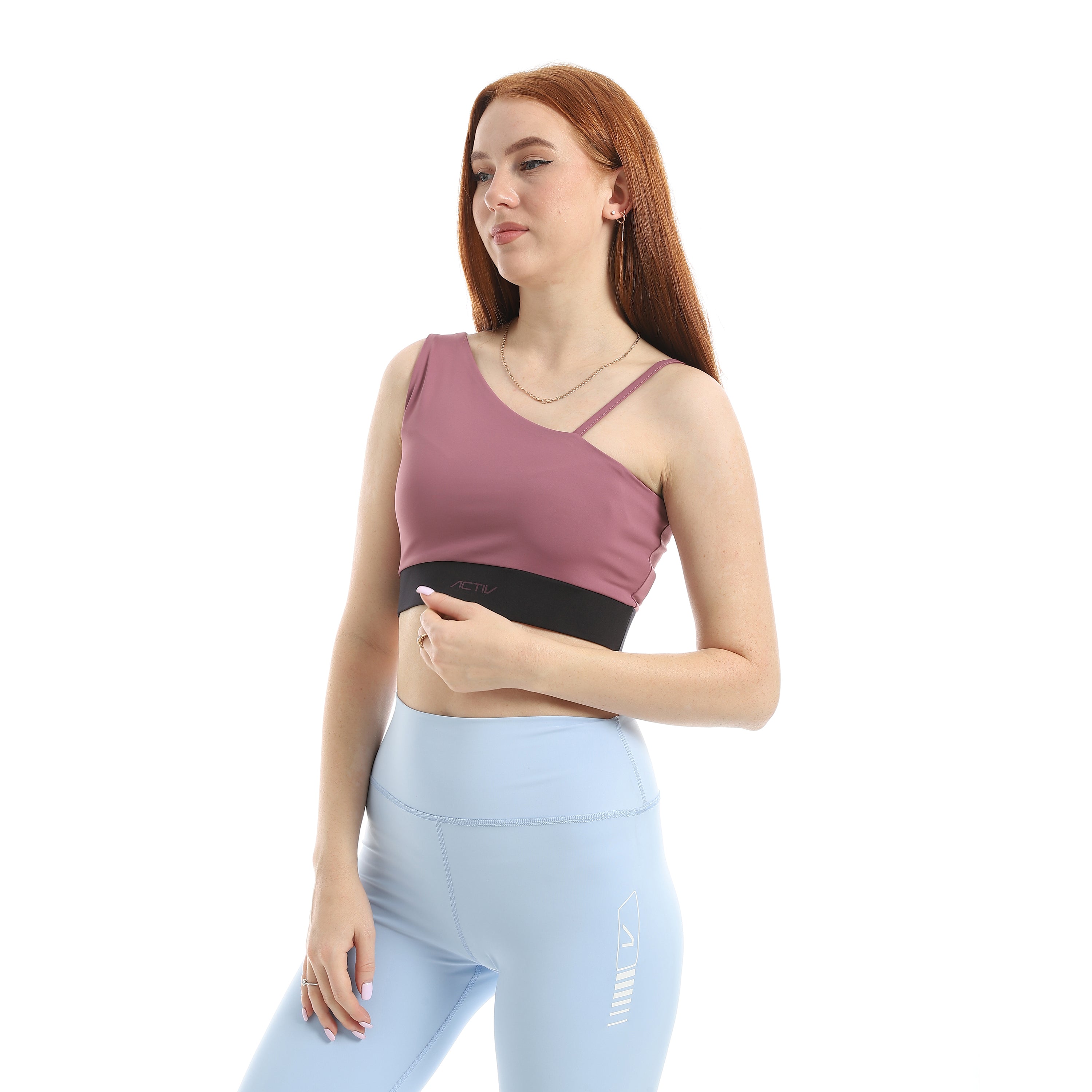 LAYER EASE ONE-SHOULDER BRA - CASHMERE