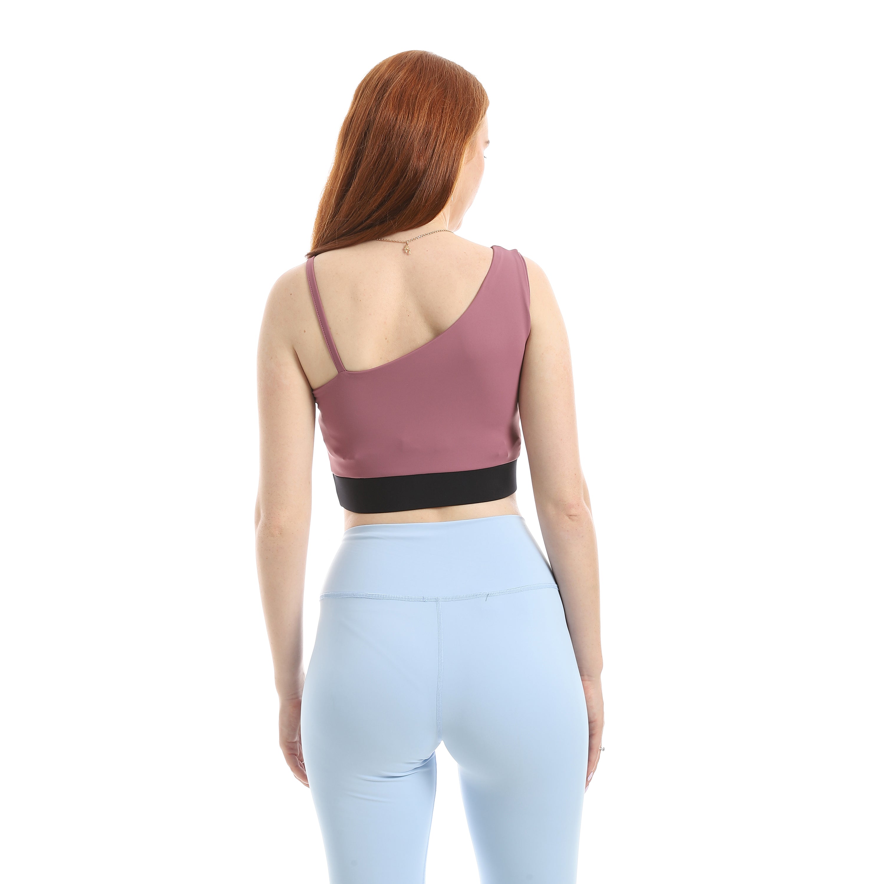 LAYER EASE ONE-SHOULDER BRA - CASHMERE