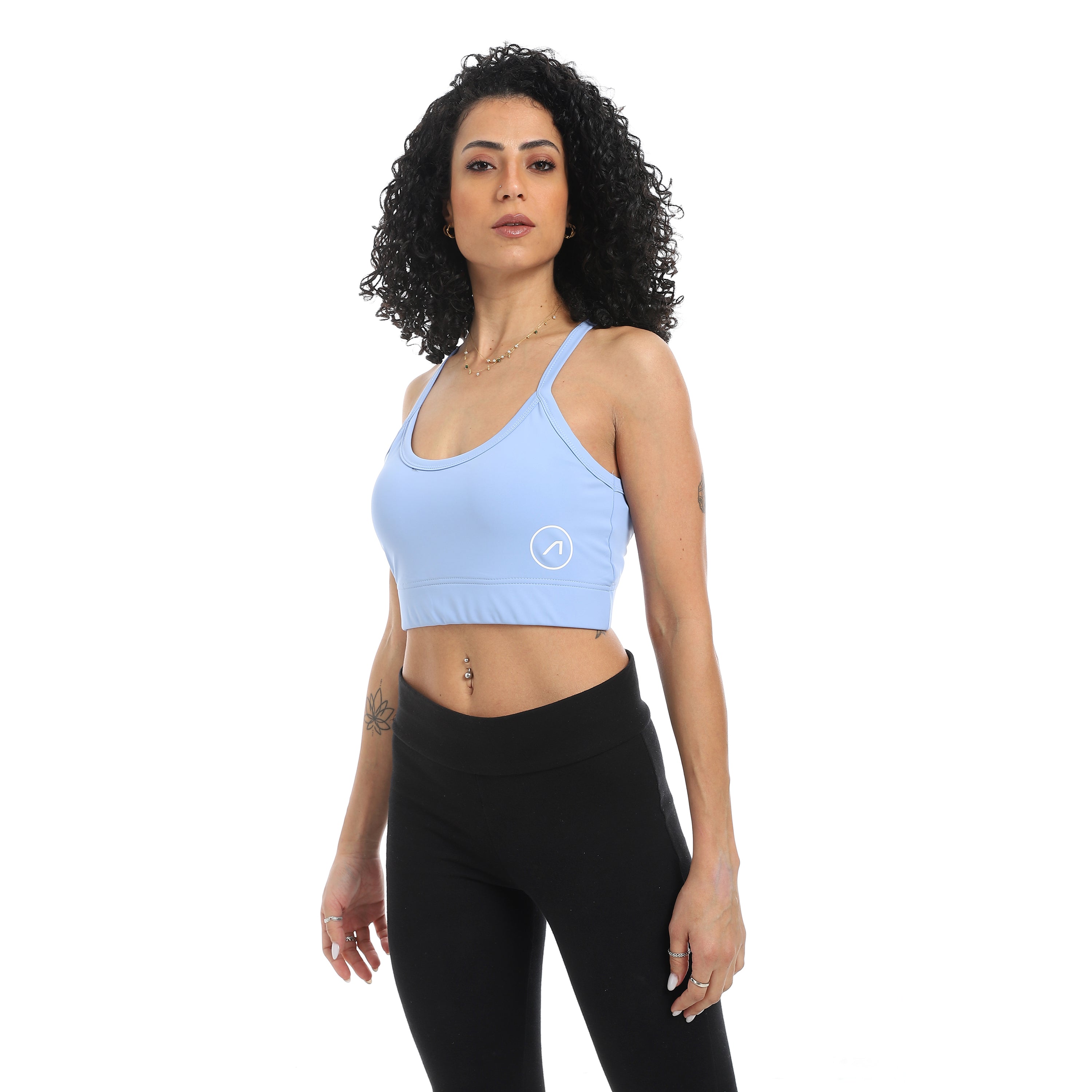 POWER STRAP SPORTS BRA - BABY BLU