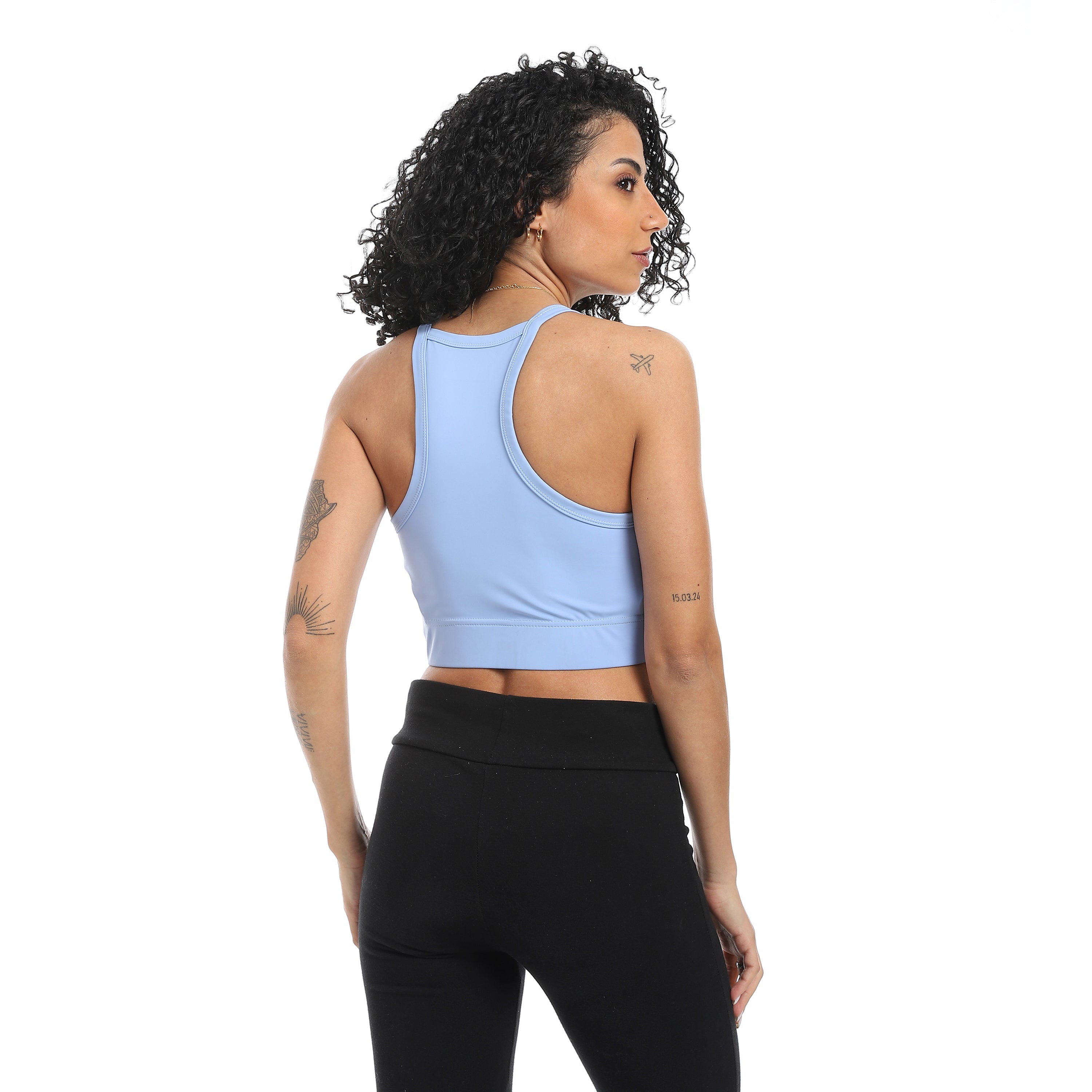 POWER STRAP SPORTS BRA - BABY BLU