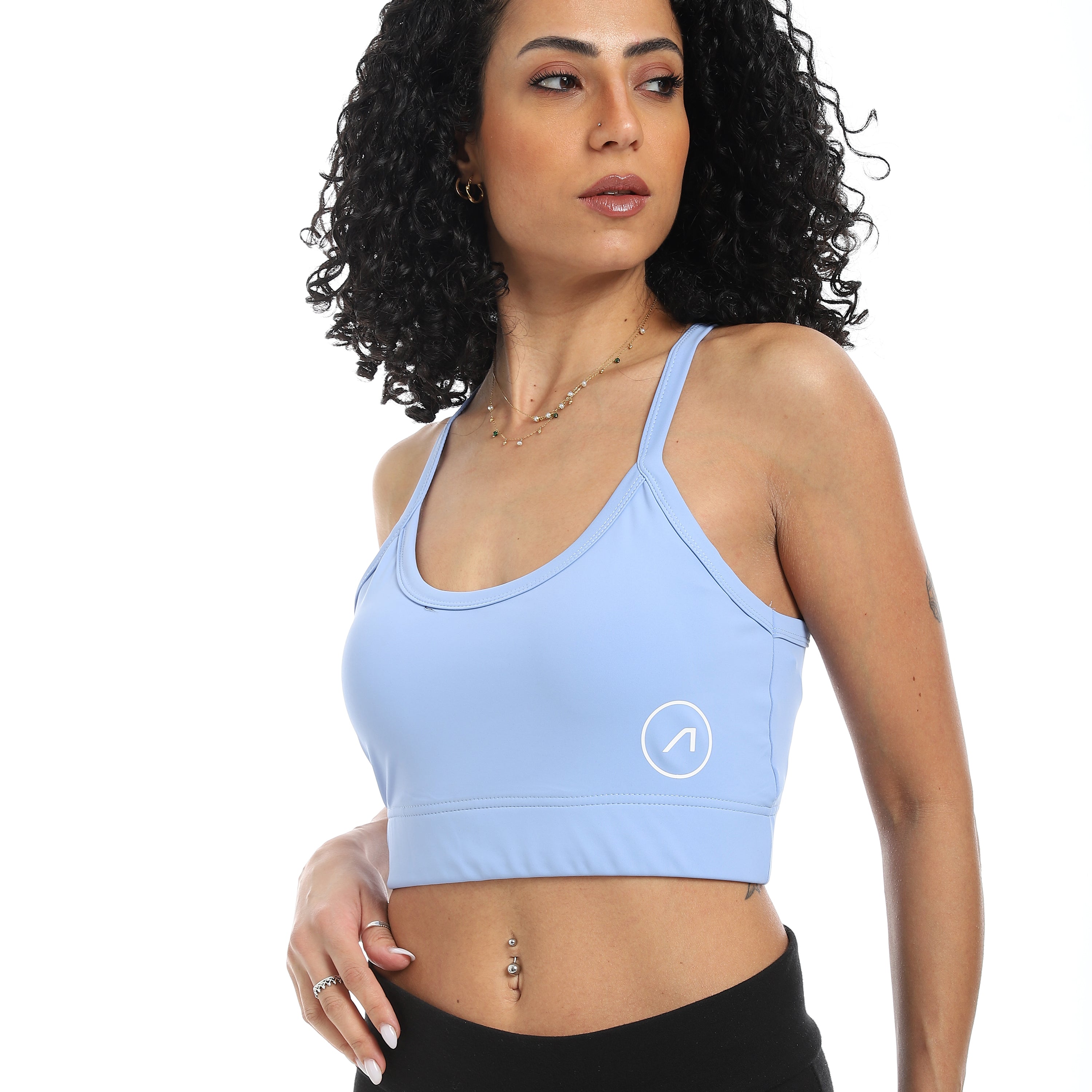 POWER STRAP SPORTS BRA - BABY BLU