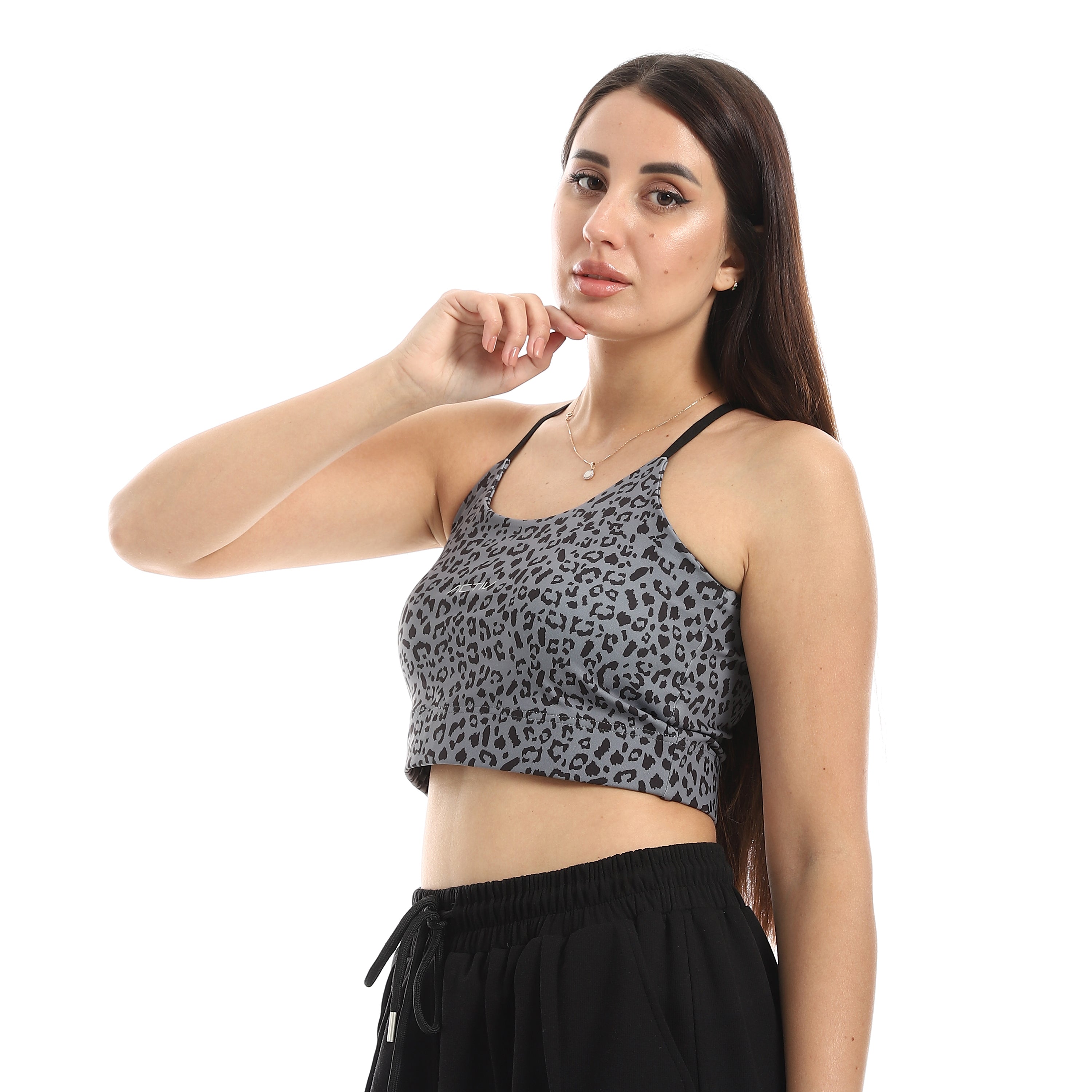 NEON STRIPE PRINT SPORTS BRA - MULTICOL