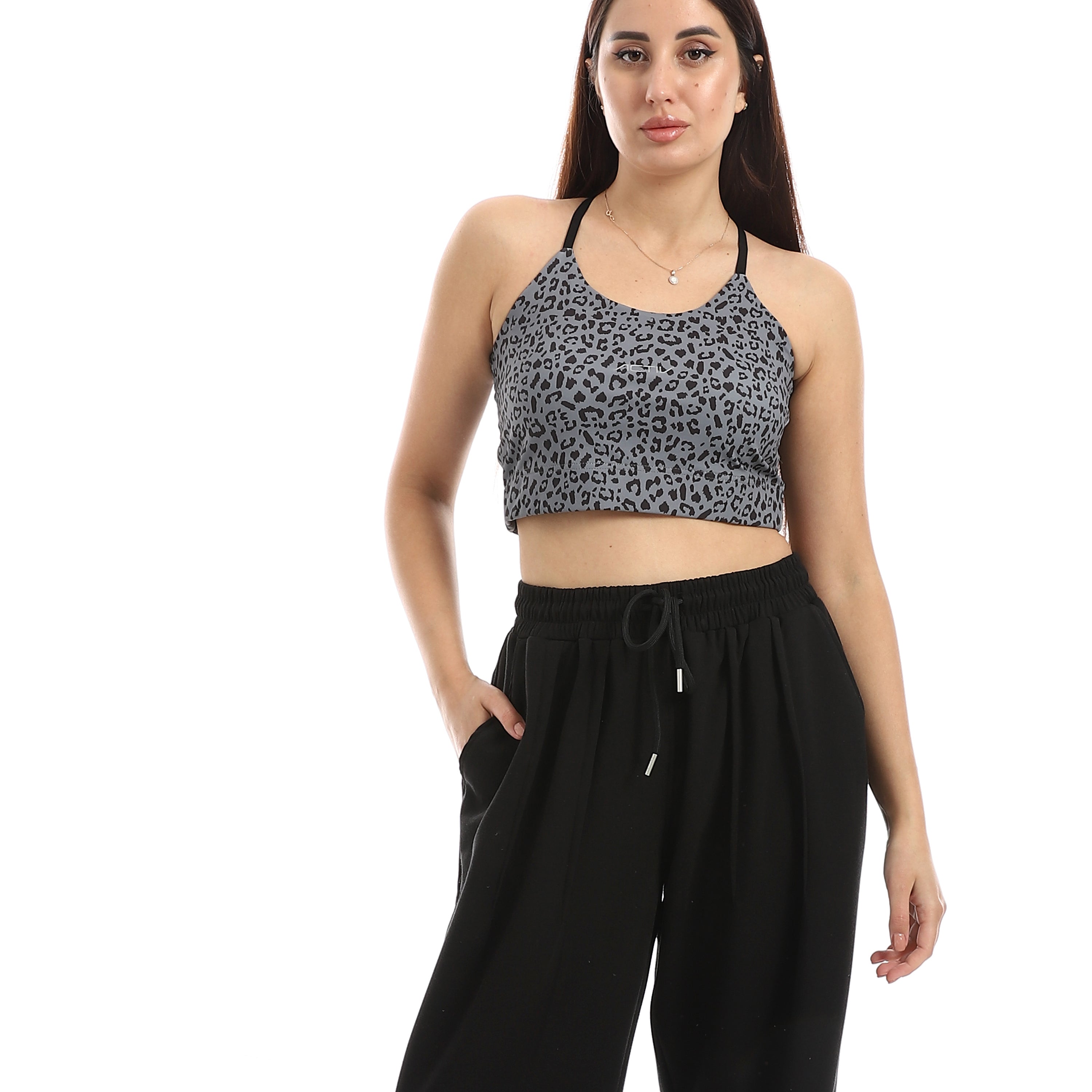 NEON STRIPE GIRL'S SPORTS BRA - MULTICOL