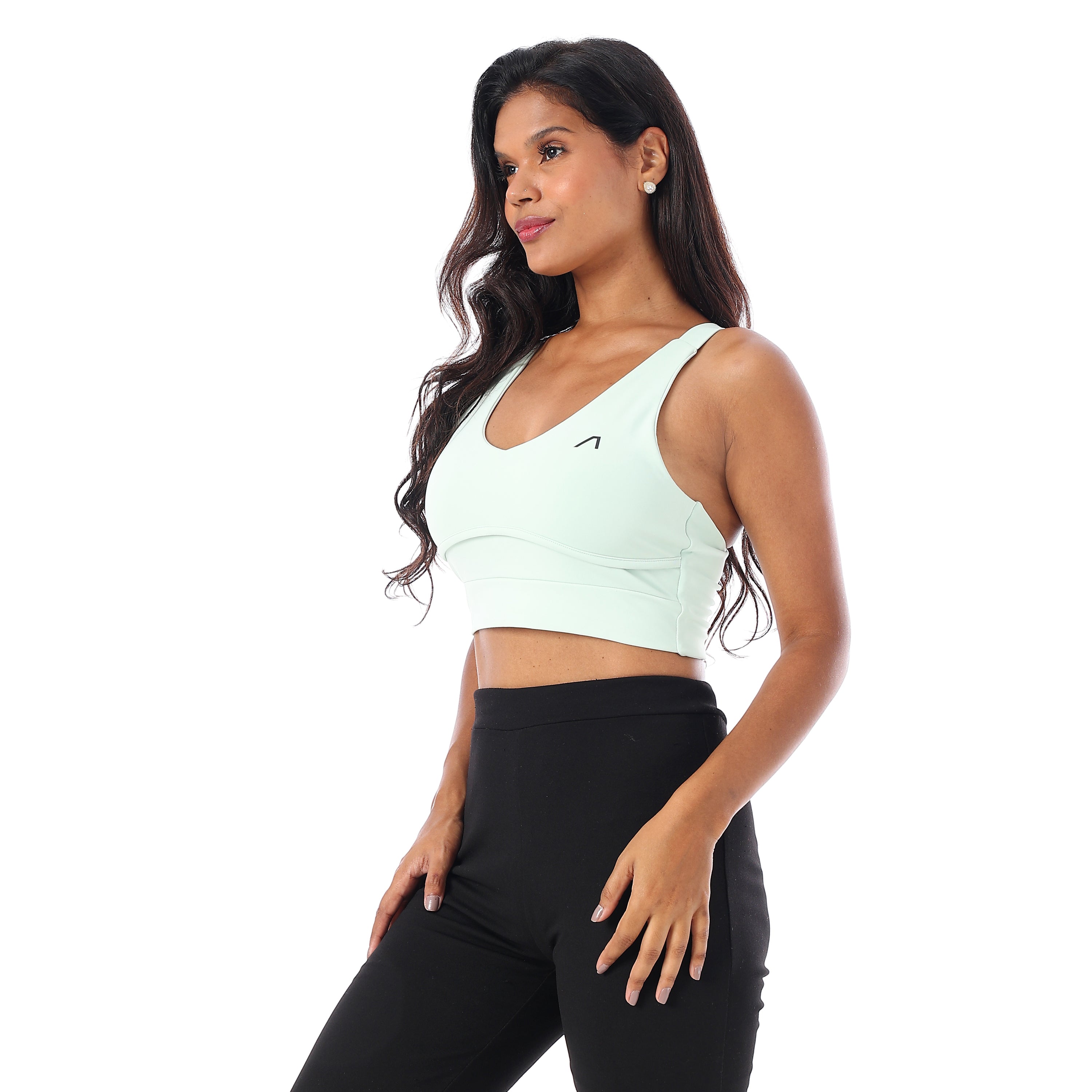 CUTLINES CROSS BACK SPORTS BRA - MINT