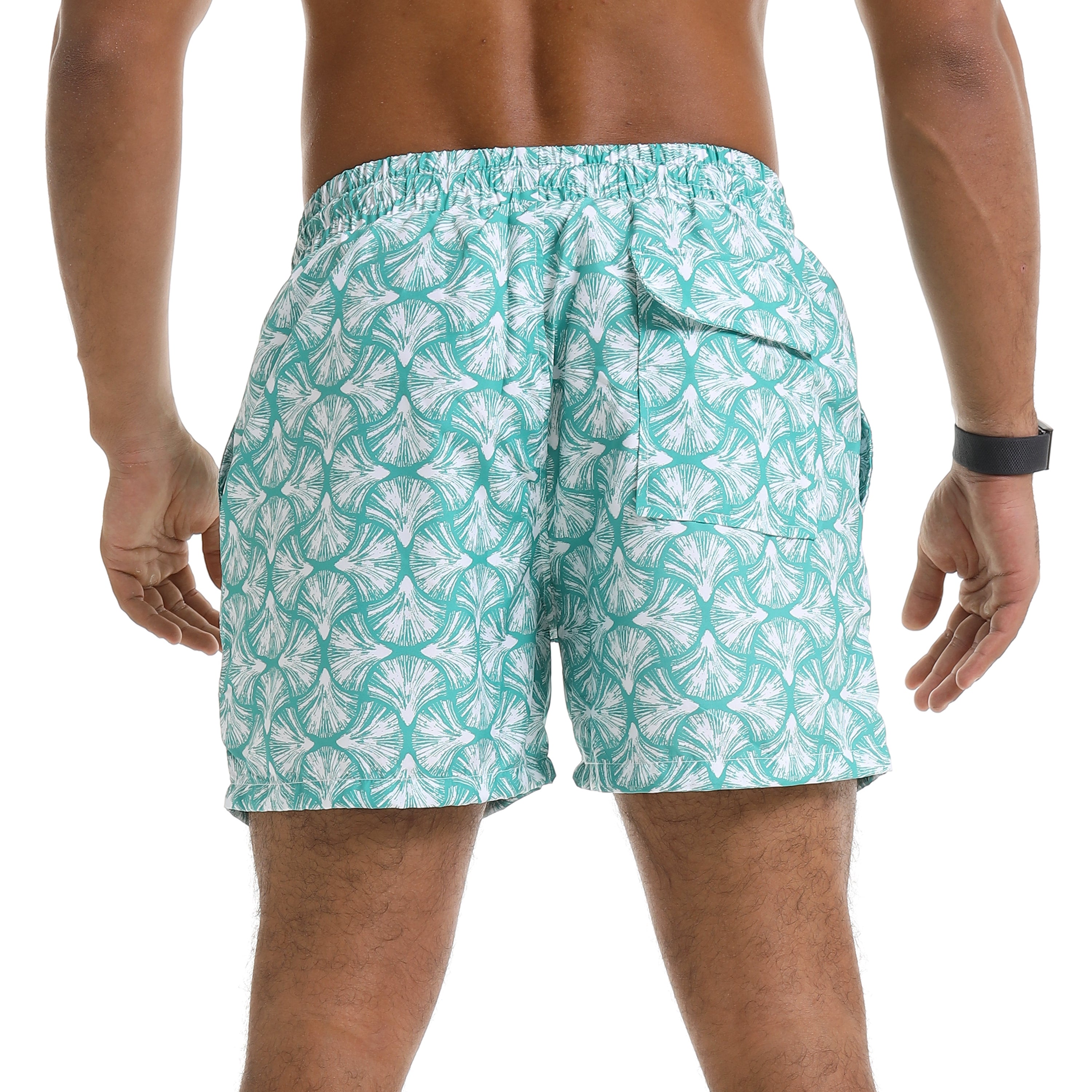 COAST SHELL PRINT SWIM SHORTS - GREEN
