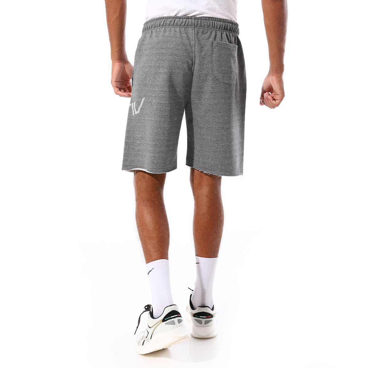 ACTIV SIDE LOGO PRINT SHORTS - L.GREY
