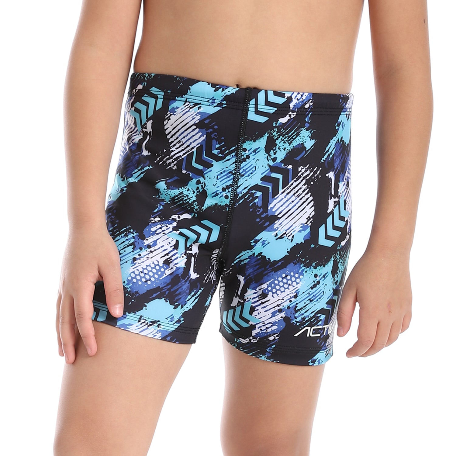 ACTIV BOYS GRAPHIC SWIM SHORTS - BLACK