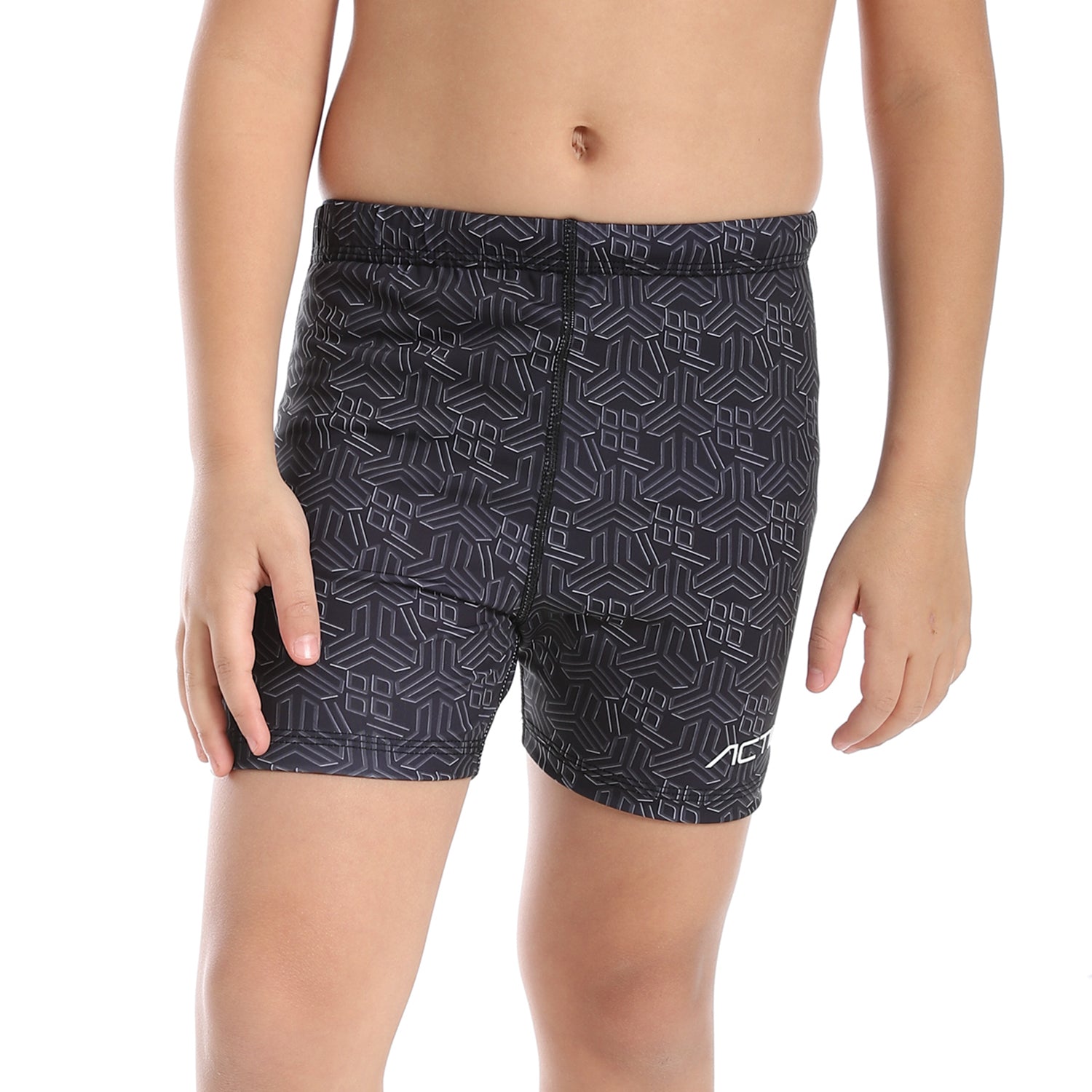 ACTIV BOYS GRAPHIC SWIM SHORTS - BLACK